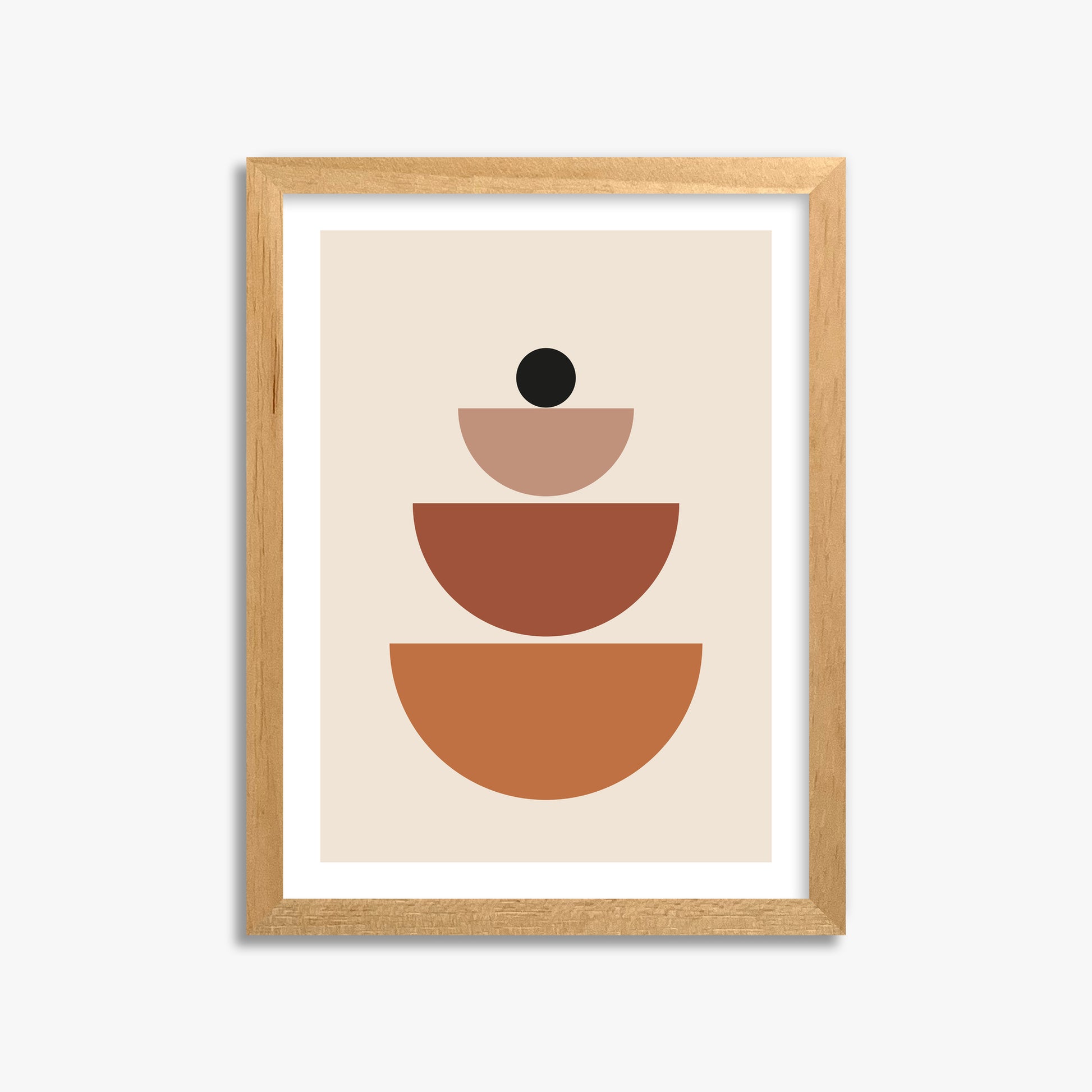 Terracotta Balance, 30x40cm Oak Framed Art Reproduction