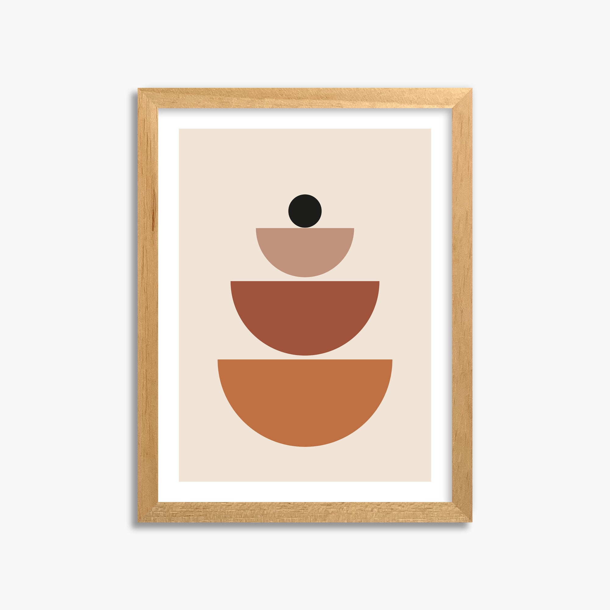 Terracotta Balance, 30x40cm Oak Framed Art Reproduction