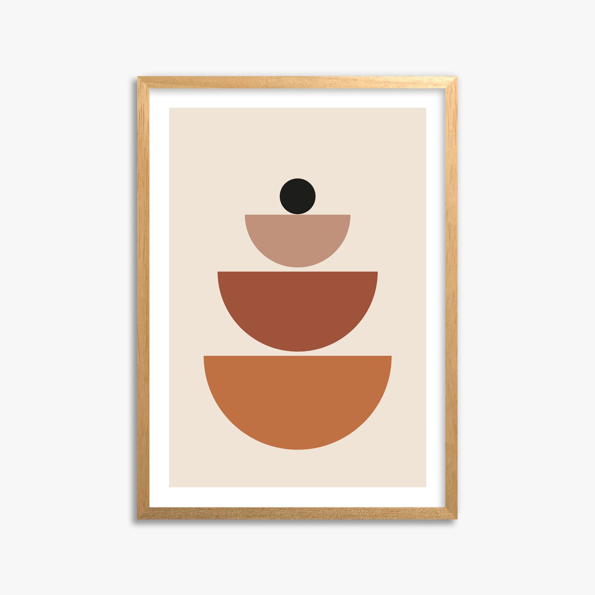 Terracotta Balance, 50x70cm Oak Framed Art Reproduction