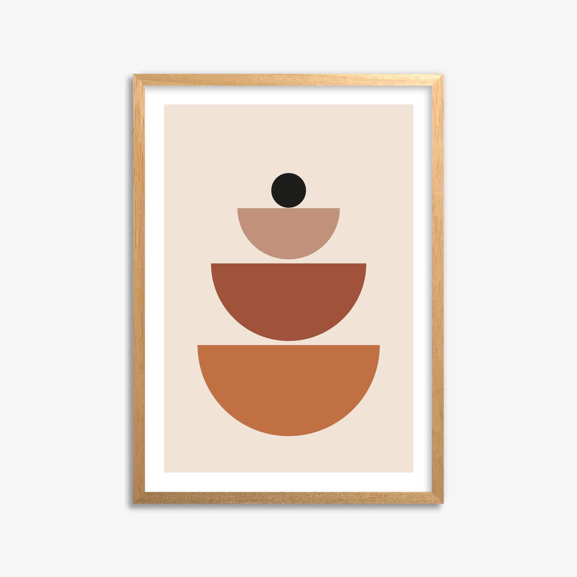 Terracotta Balance, 50x70cm Oak Framed Art Reproduction