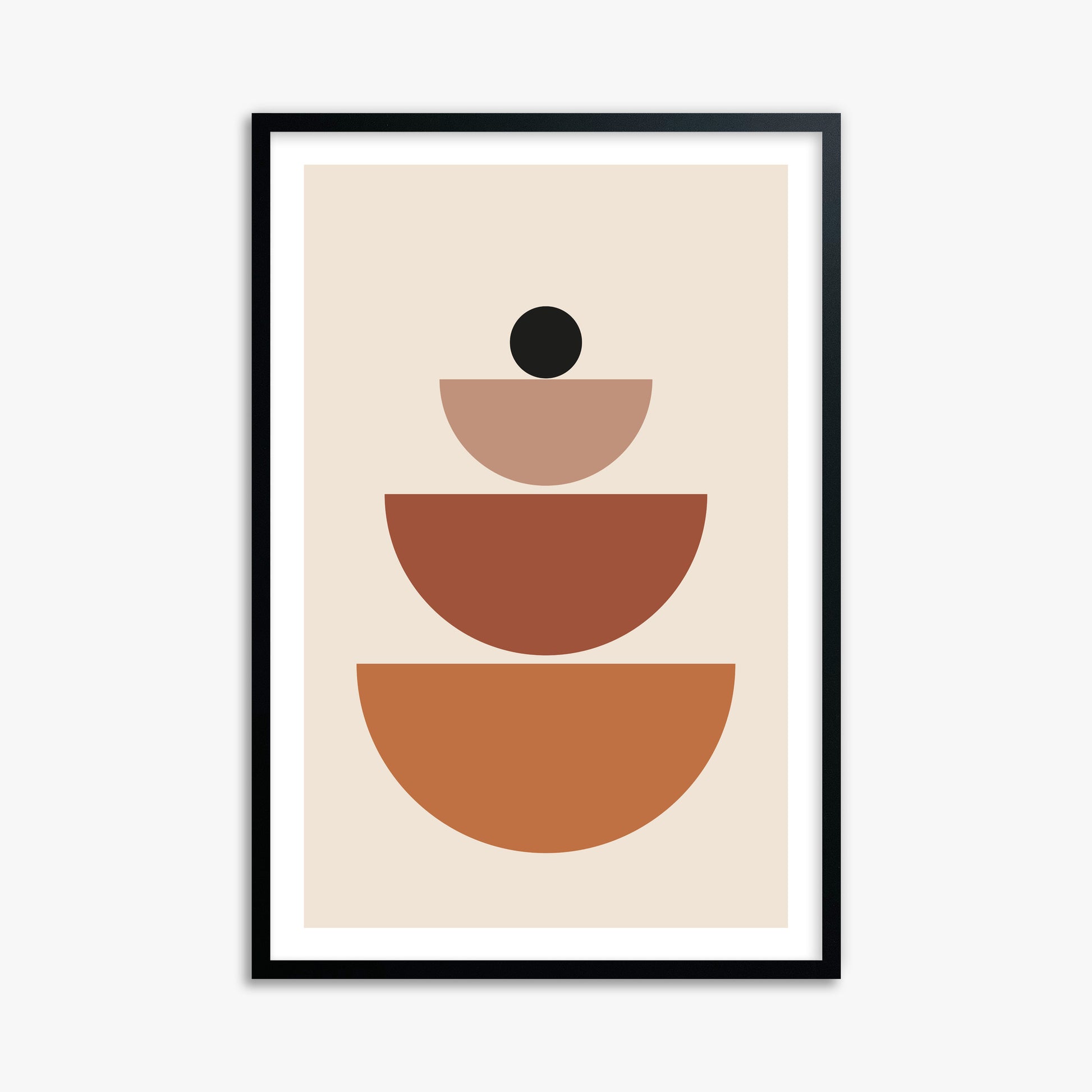 Terracotta Balance, 61x91cm Black Framed Art Reproduction