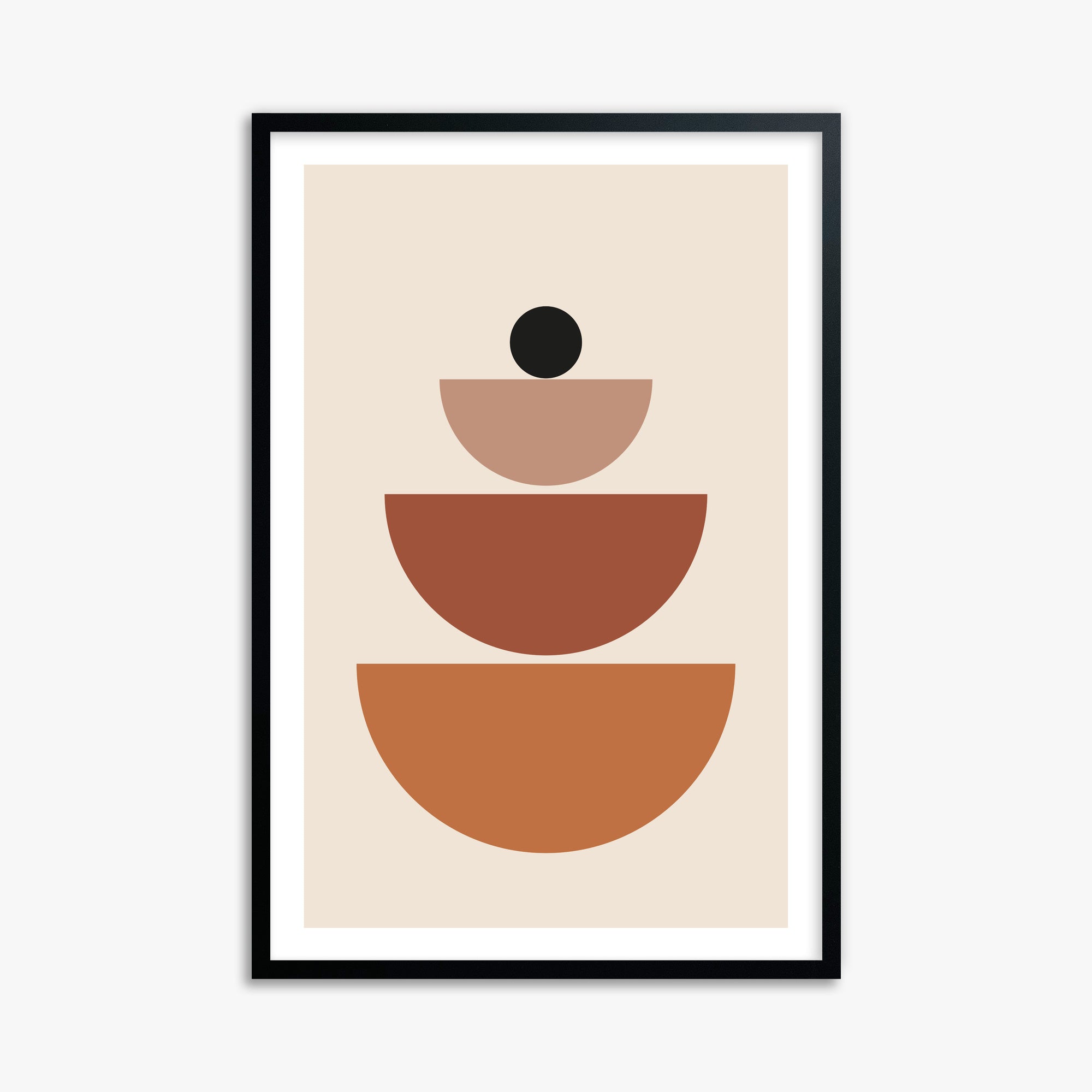 Terracotta Balance, 61x91cm Black Framed Art Reproduction
