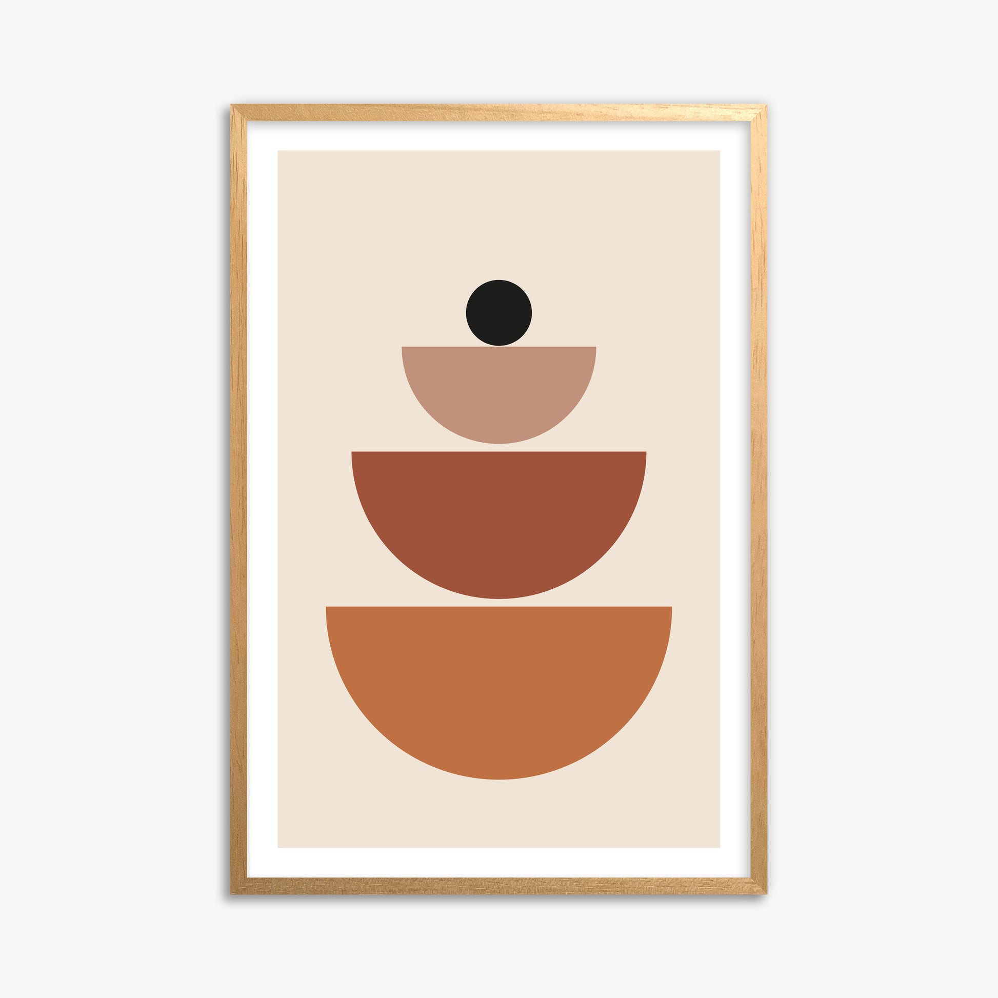 Terracotta Balance, 61x91cm Oak Framed Art Reproduction