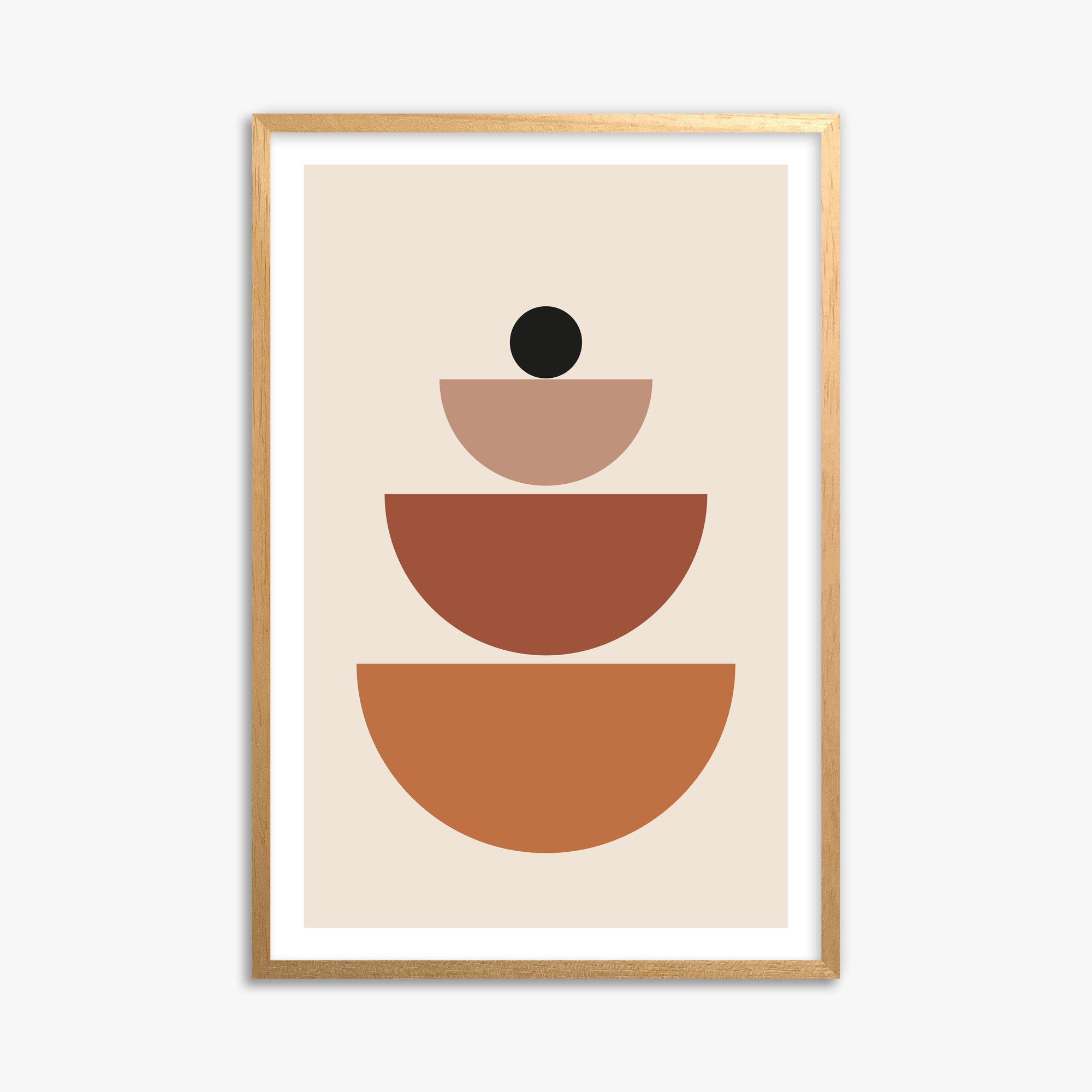 Terracotta Balance, 61x91cm Oak Framed Art Reproduction