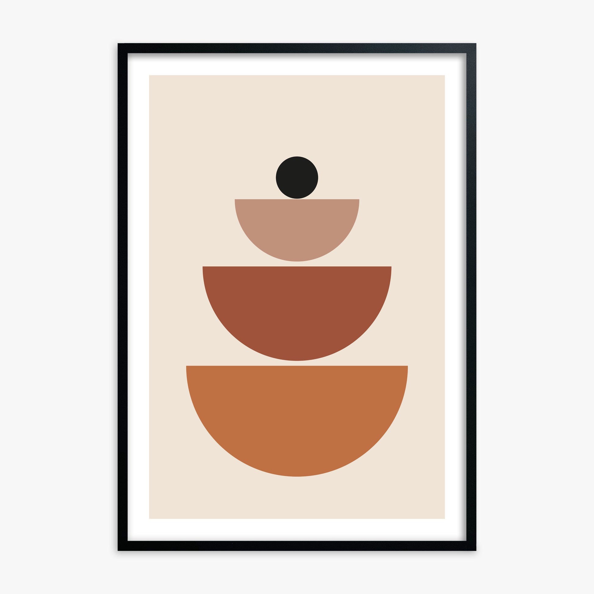 Terracotta Balance, 70x100cm Black Framed Art Reproduction