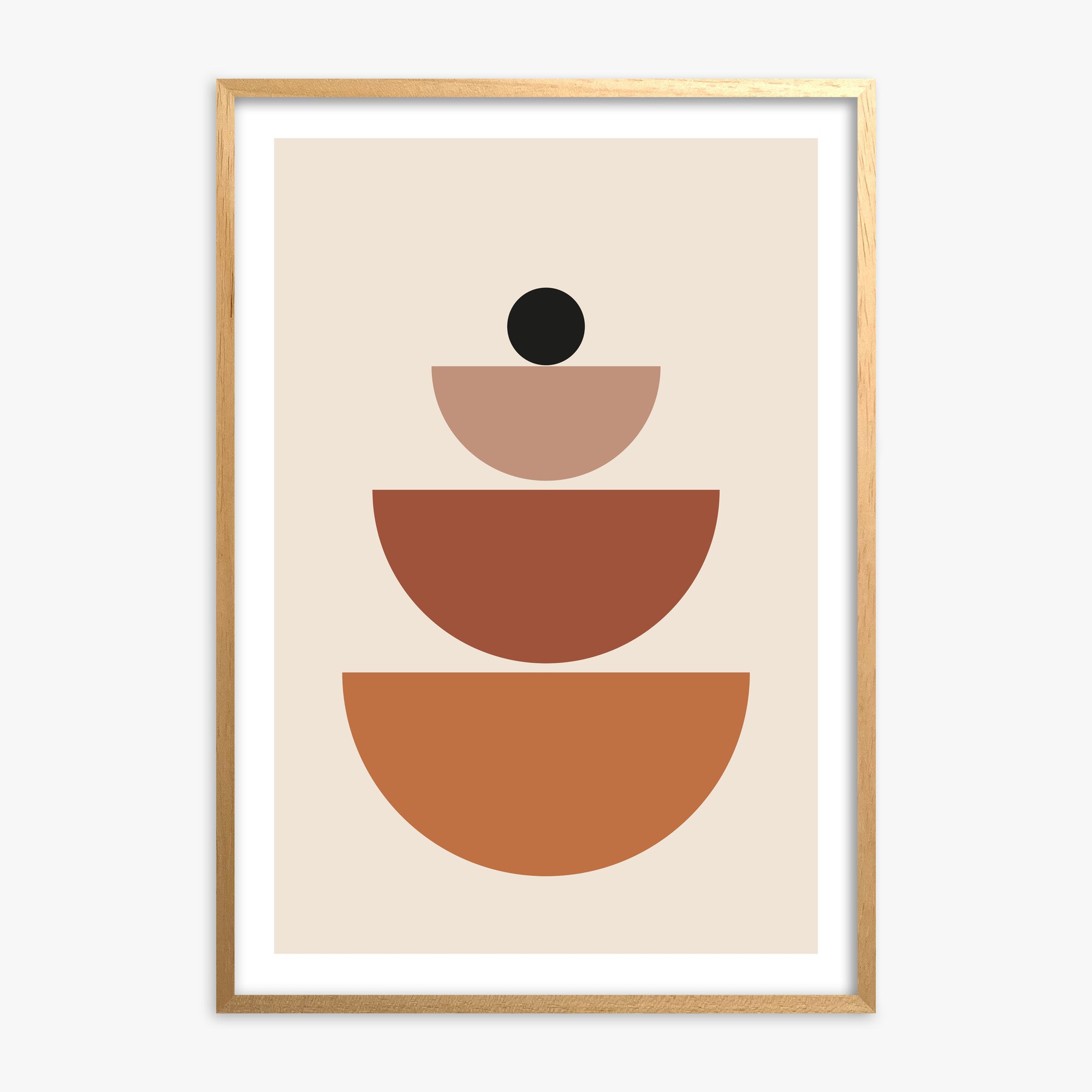 Terracotta Balance, 70x100cm Oak Framed Art Reproduction