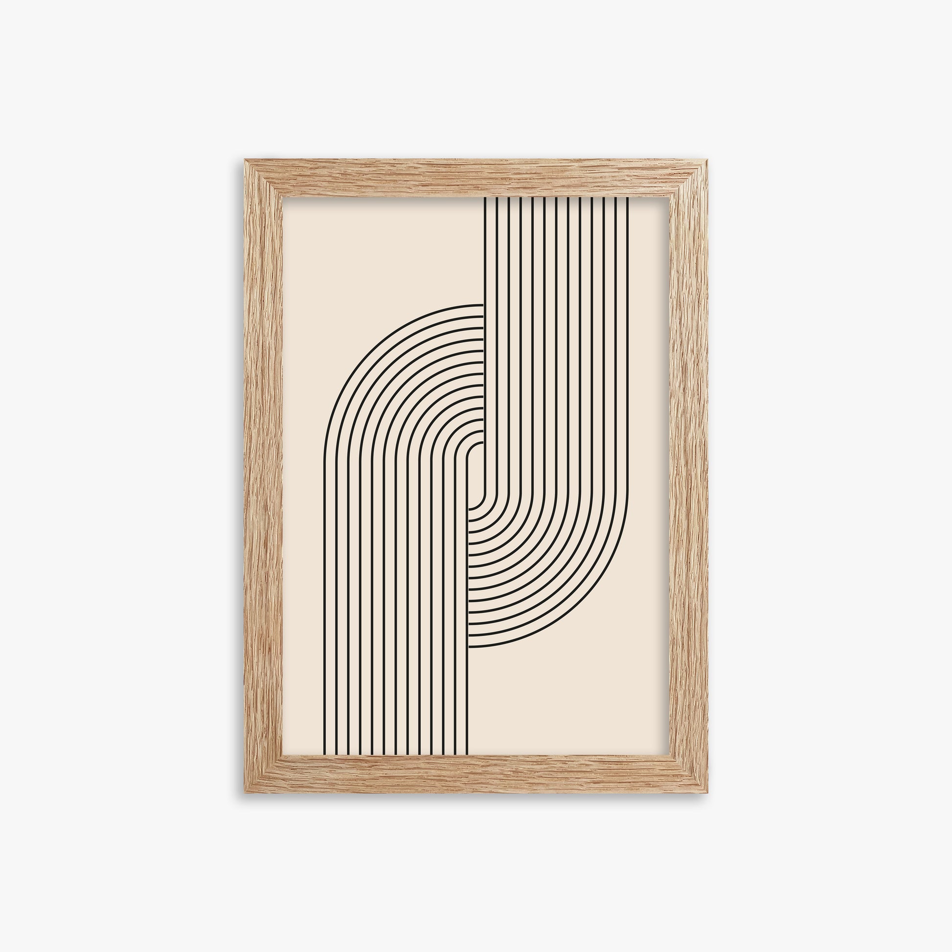 Harmony Flow, 21x30cm Framed Art Reproduction With Raw Oak Frame