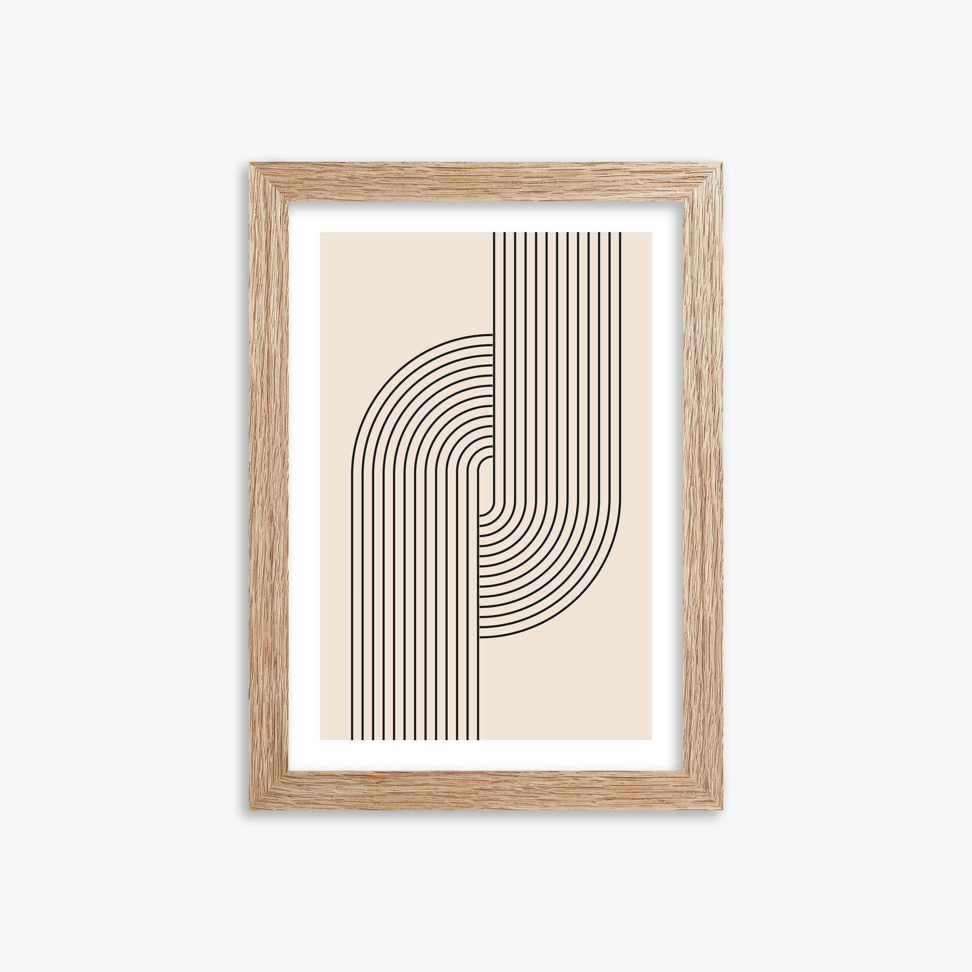 Harmony Flow, 21x30cm Framed Art Reproduction With Raw Oak Frame