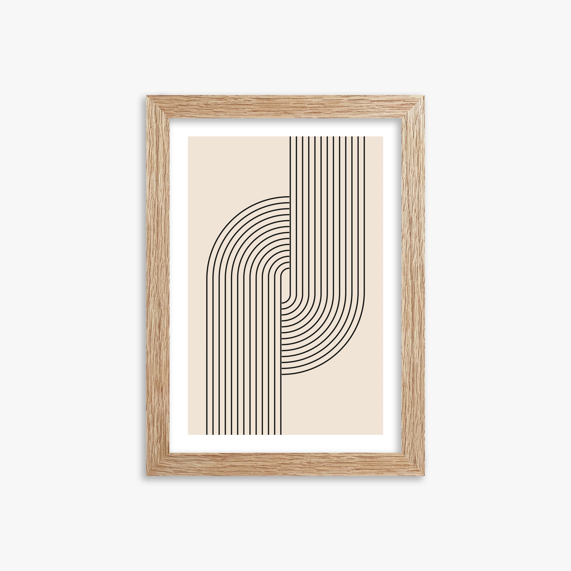 Harmony Flow, 21x30cm Framed Art Reproduction With Raw Oak Frame