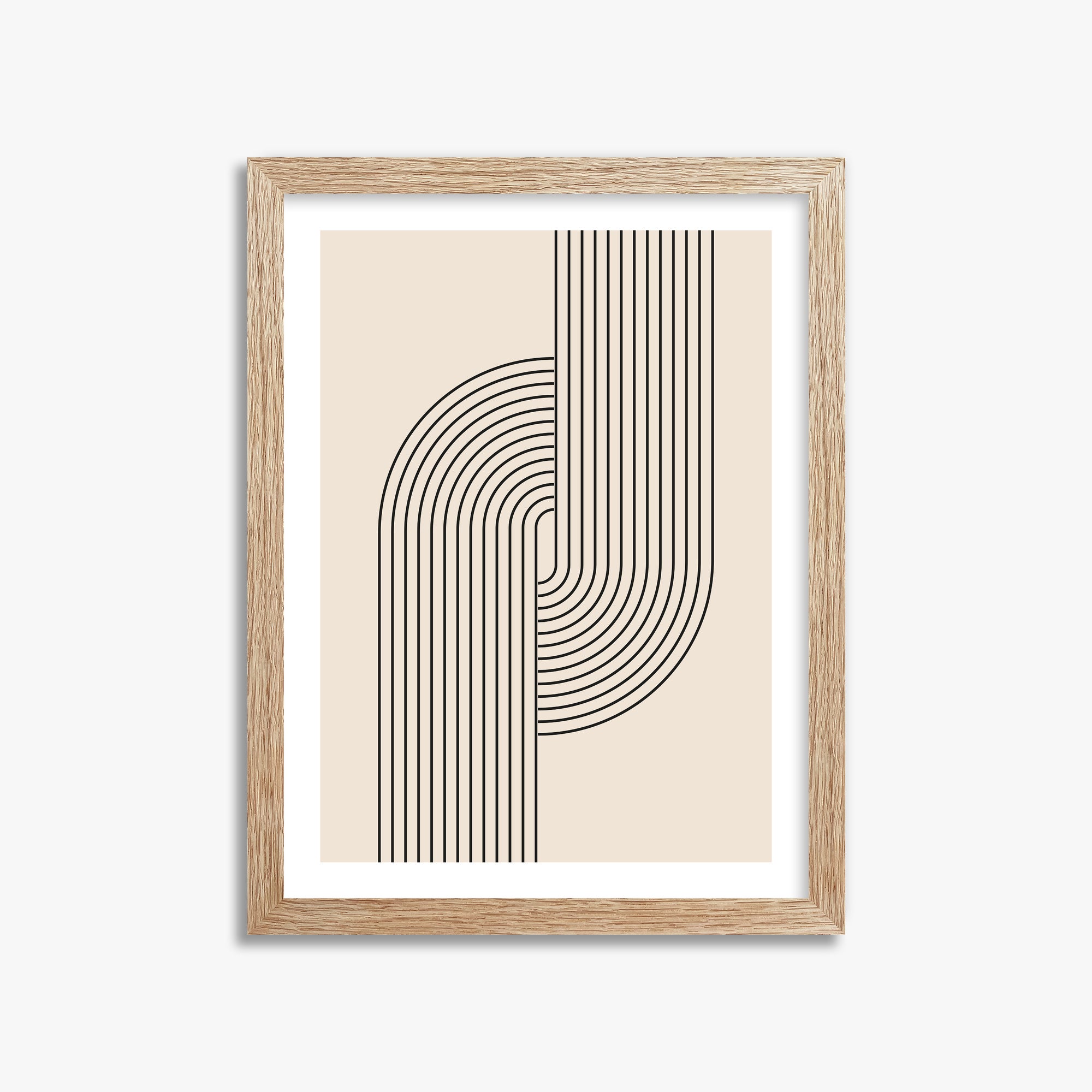 Harmony Flow, 30x40cm Framed Art Reproduction With Raw Oak Frame