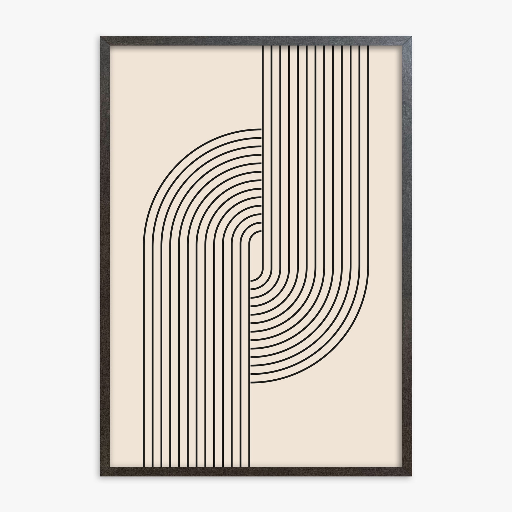 Harmony Flow, 70x100cm Framed Art Reproduction With Espresso Frame