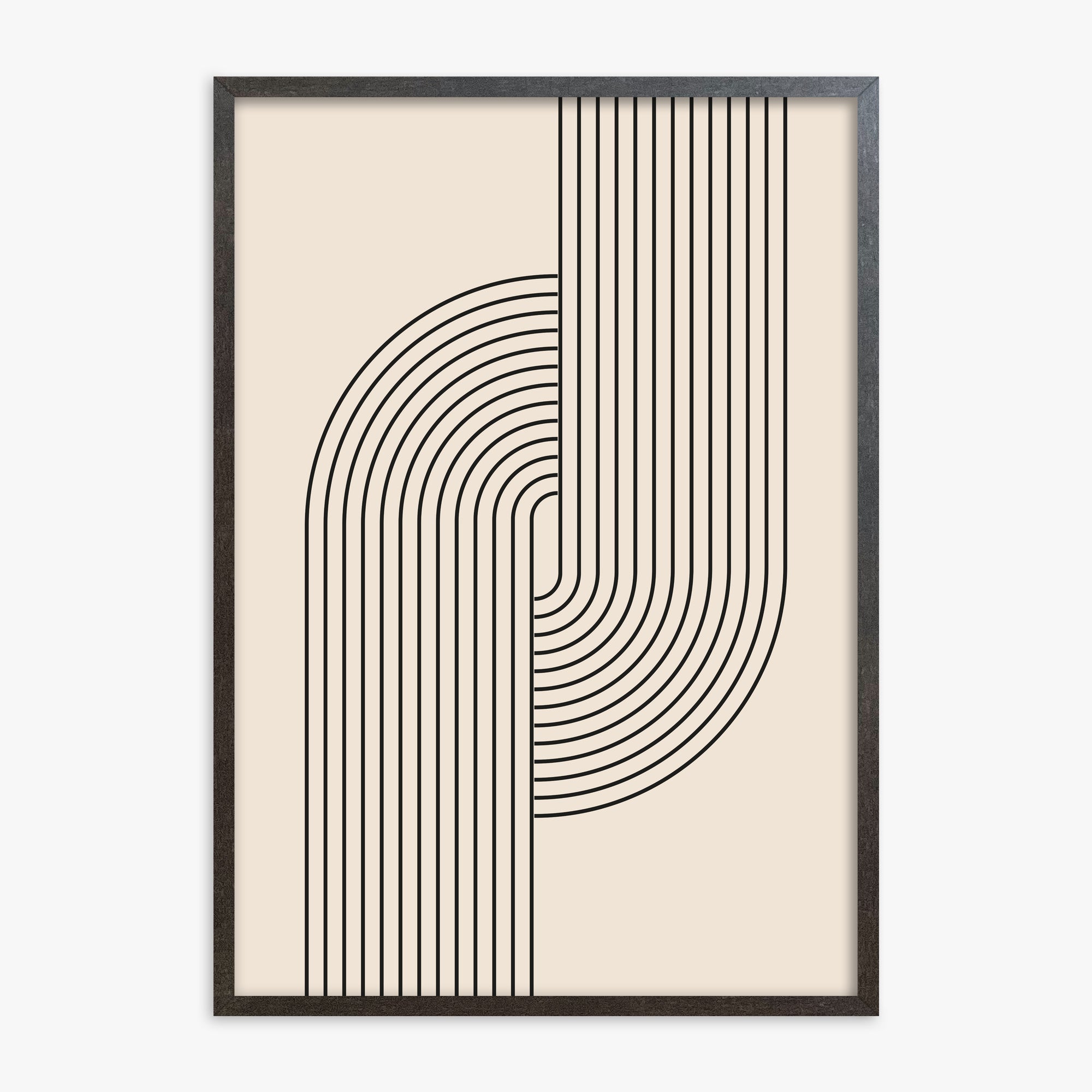 Harmony Flow, 70x100cm Framed Art Reproduction With Espresso Frame