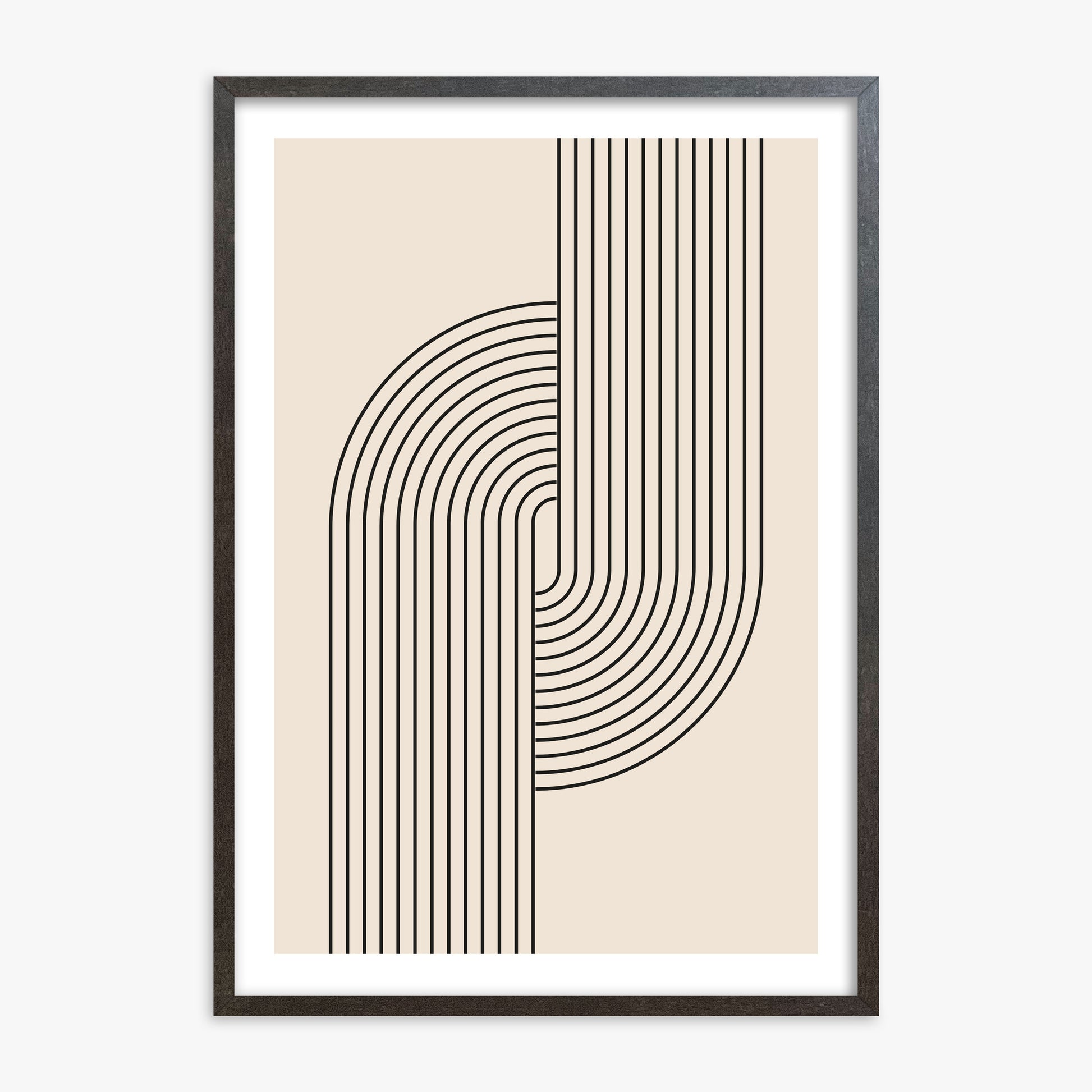 Harmony Flow, 70x100cm Framed Art Reproduction With Espresso Frame