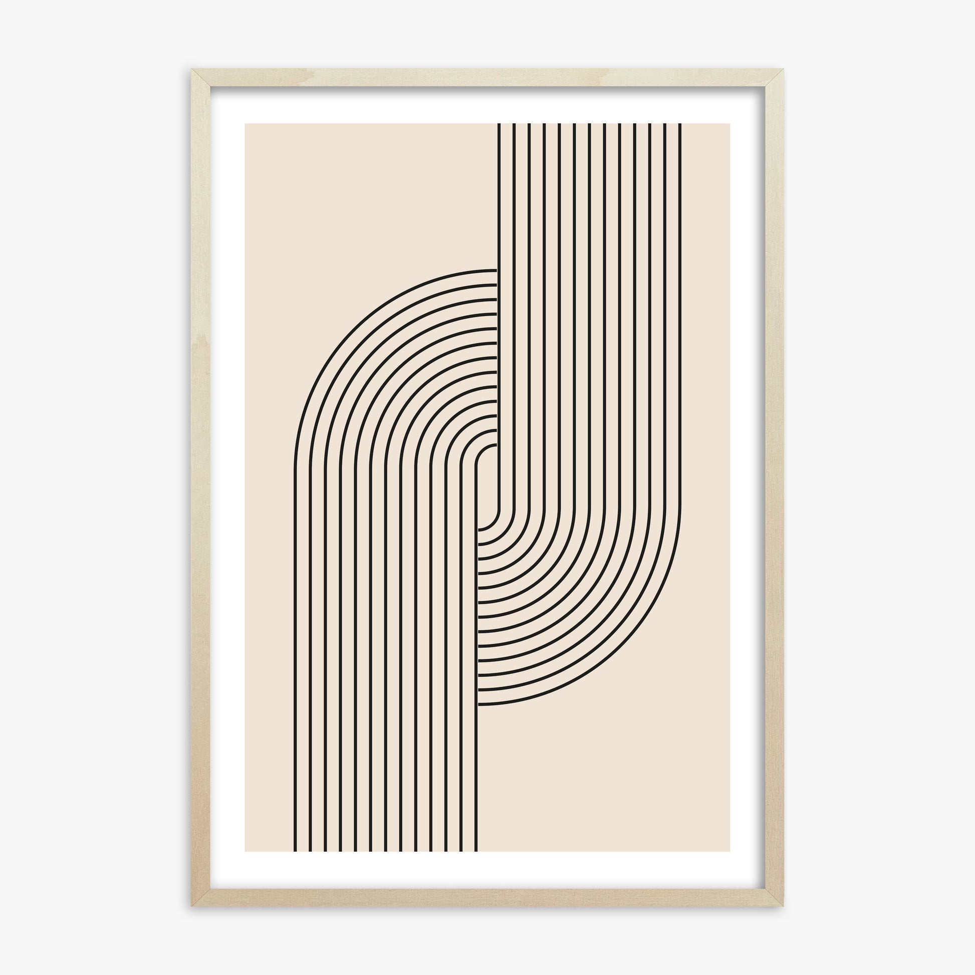 Harmony Flow, 70x100cm Framed Art Reproduction With Lime Wood Frame