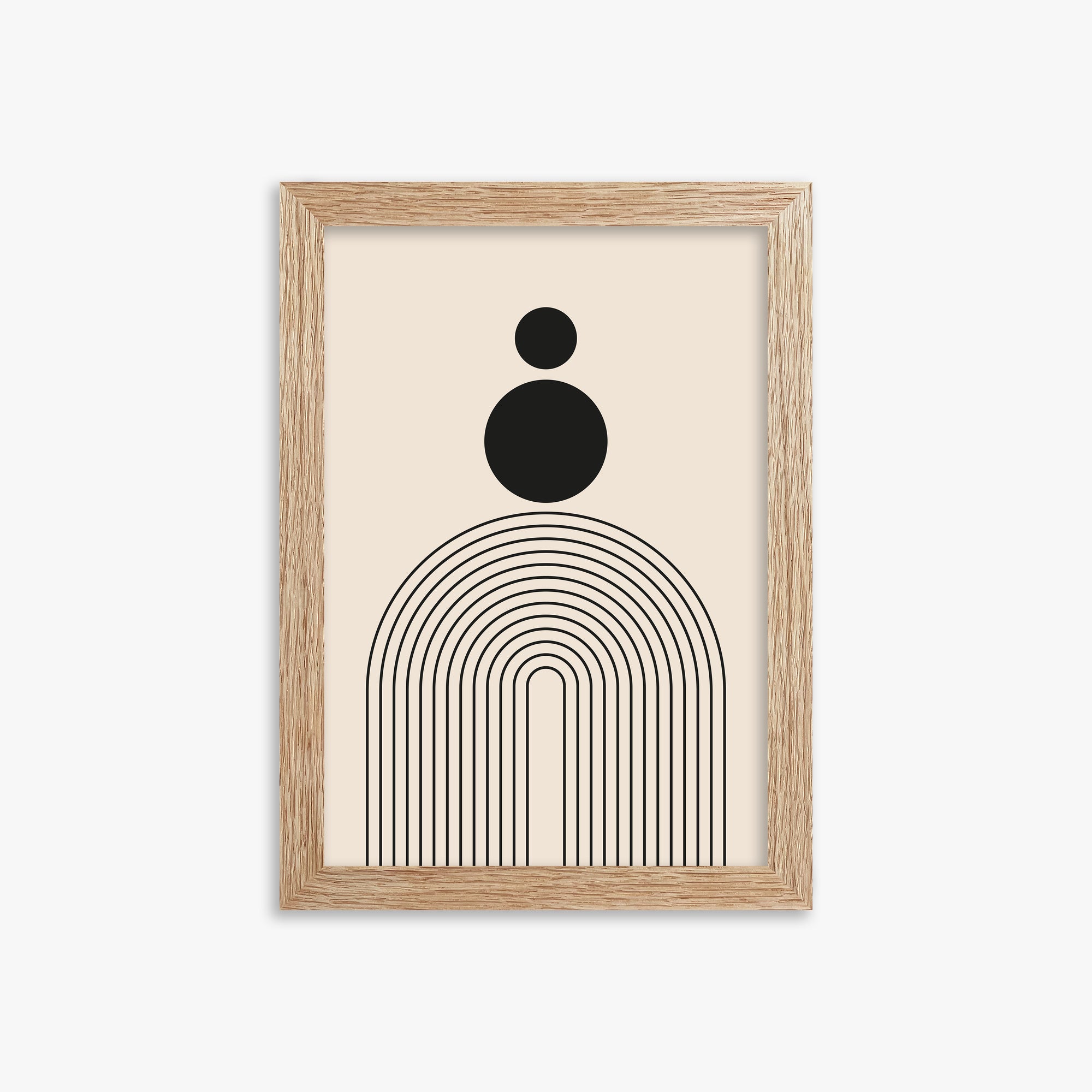 Harmony Balance, 21x30cm Framed Art Reproduction With Raw Oak Frame