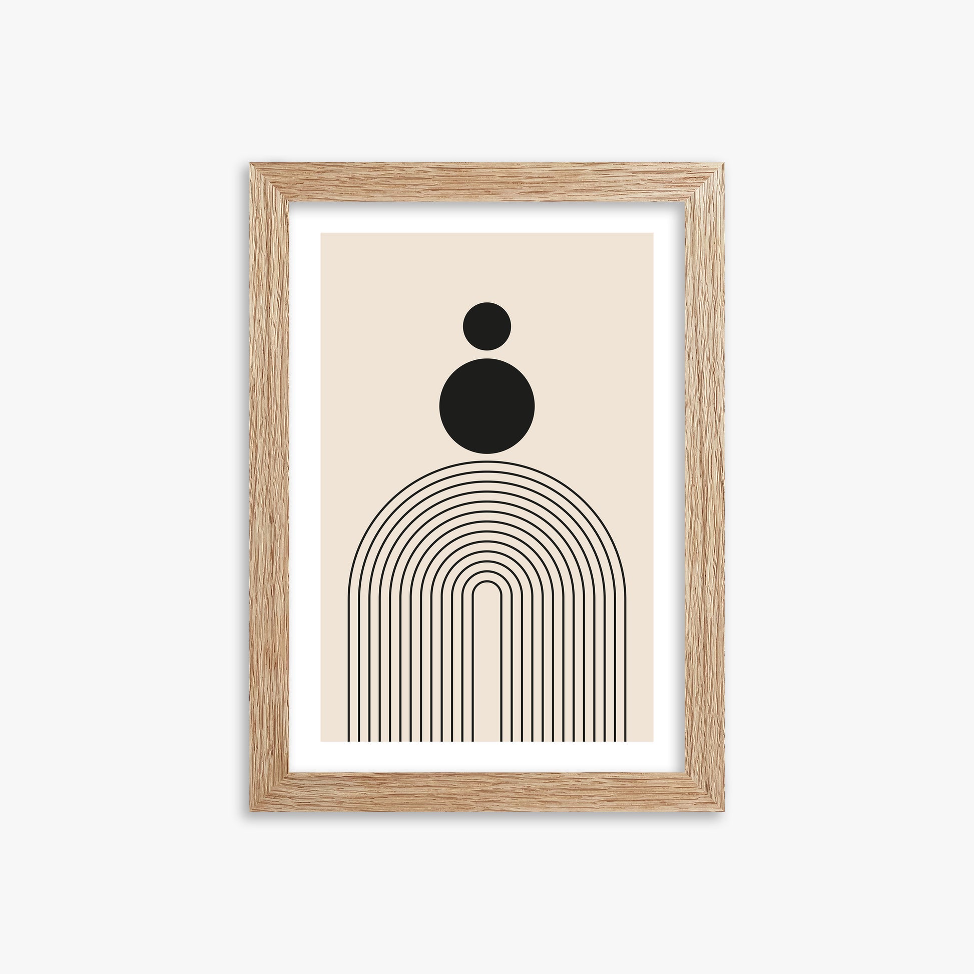 Harmony Balance, 21x30cm Framed Art Reproduction With Raw Oak Frame