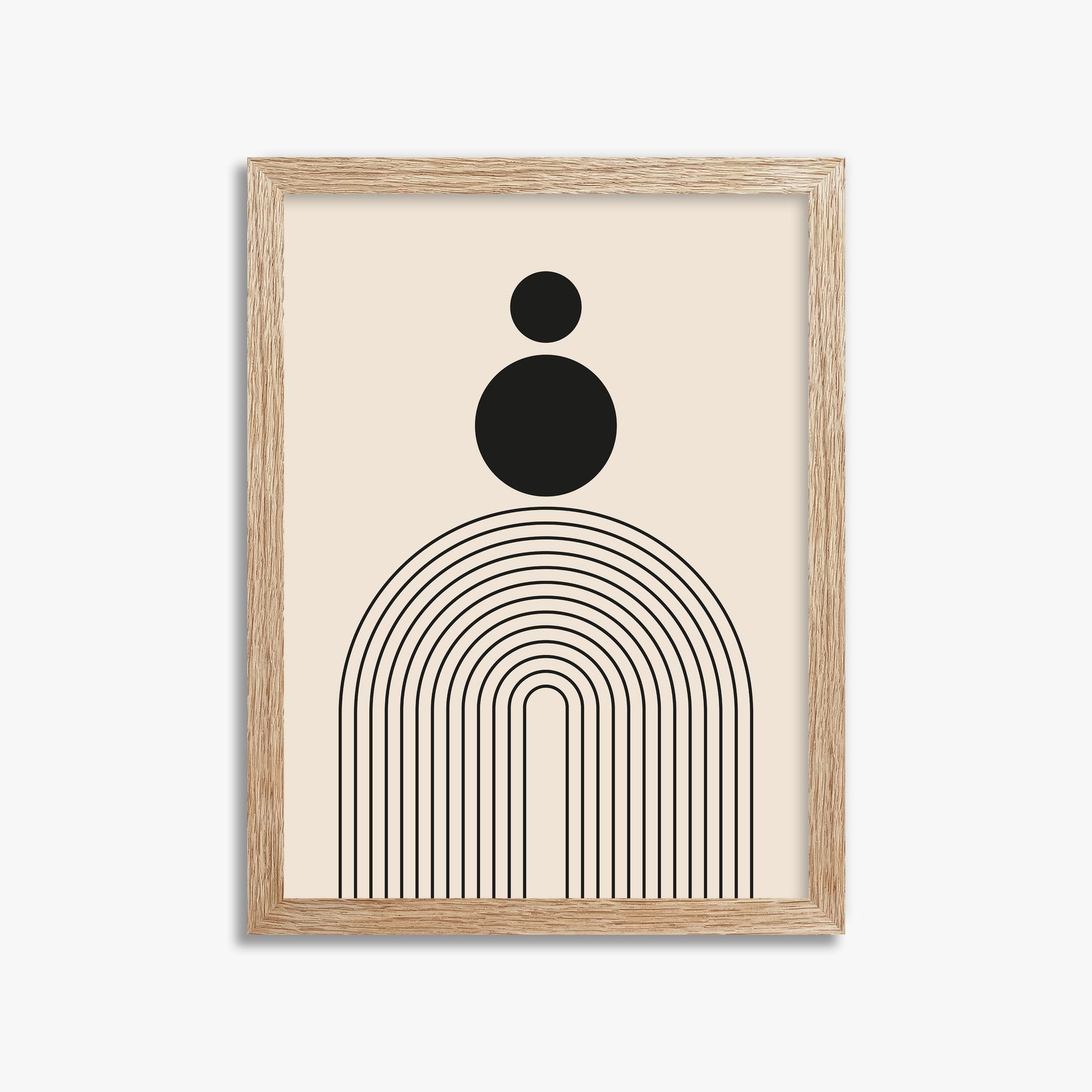 Harmony Balance, 30x40cm Framed Art Reproduction With Raw Oak Frame