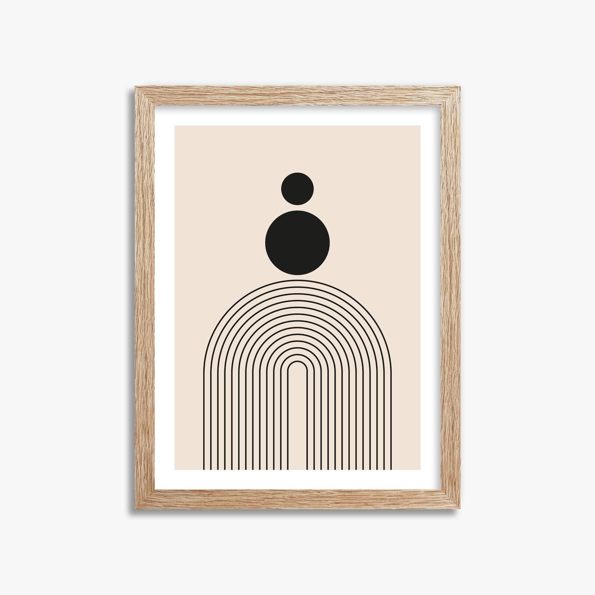 Harmony Balance, 30x40cm Framed Art Reproduction With Raw Oak Frame