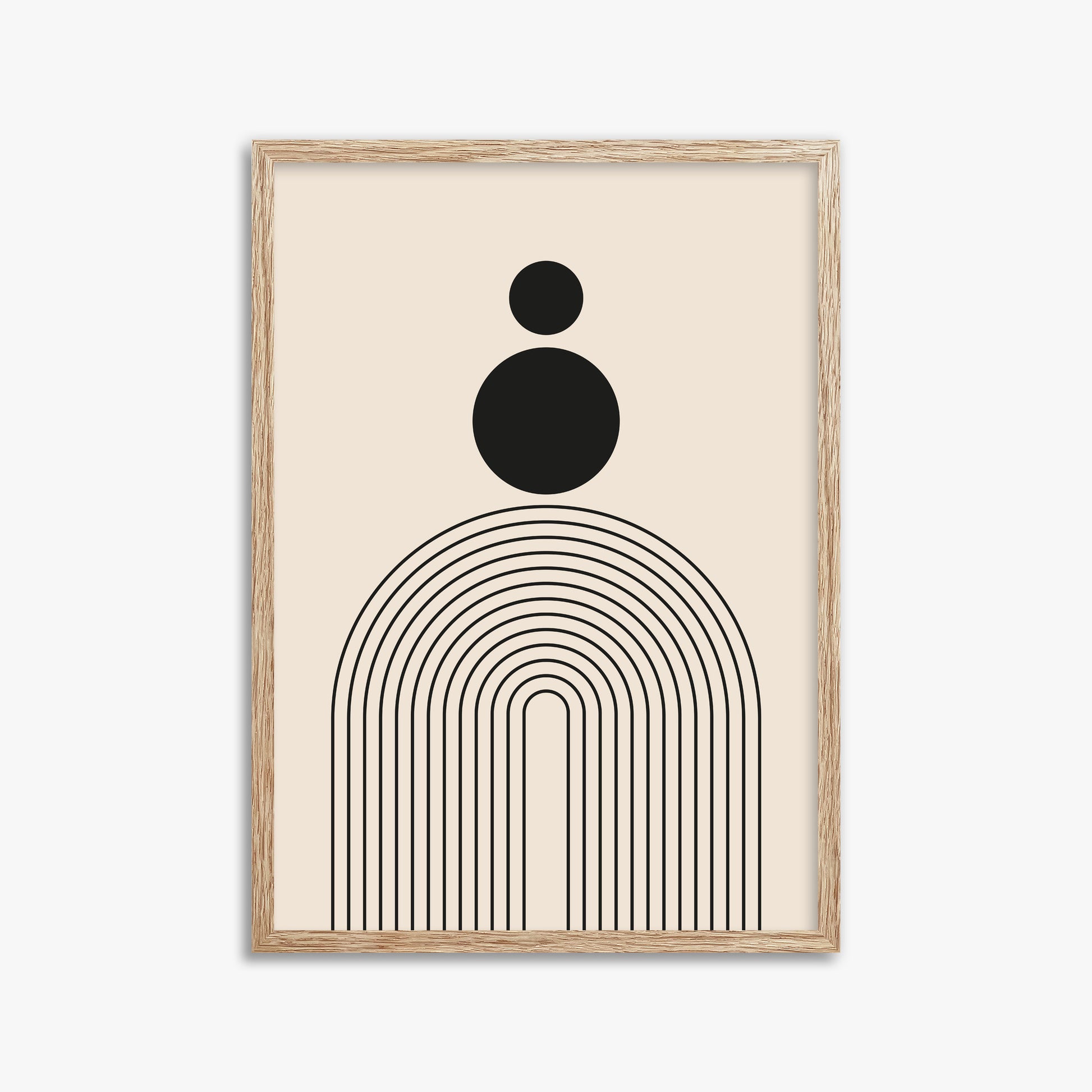 Harmony Balance, 50x70cm Framed Art Reproduction With Raw Oak Frame