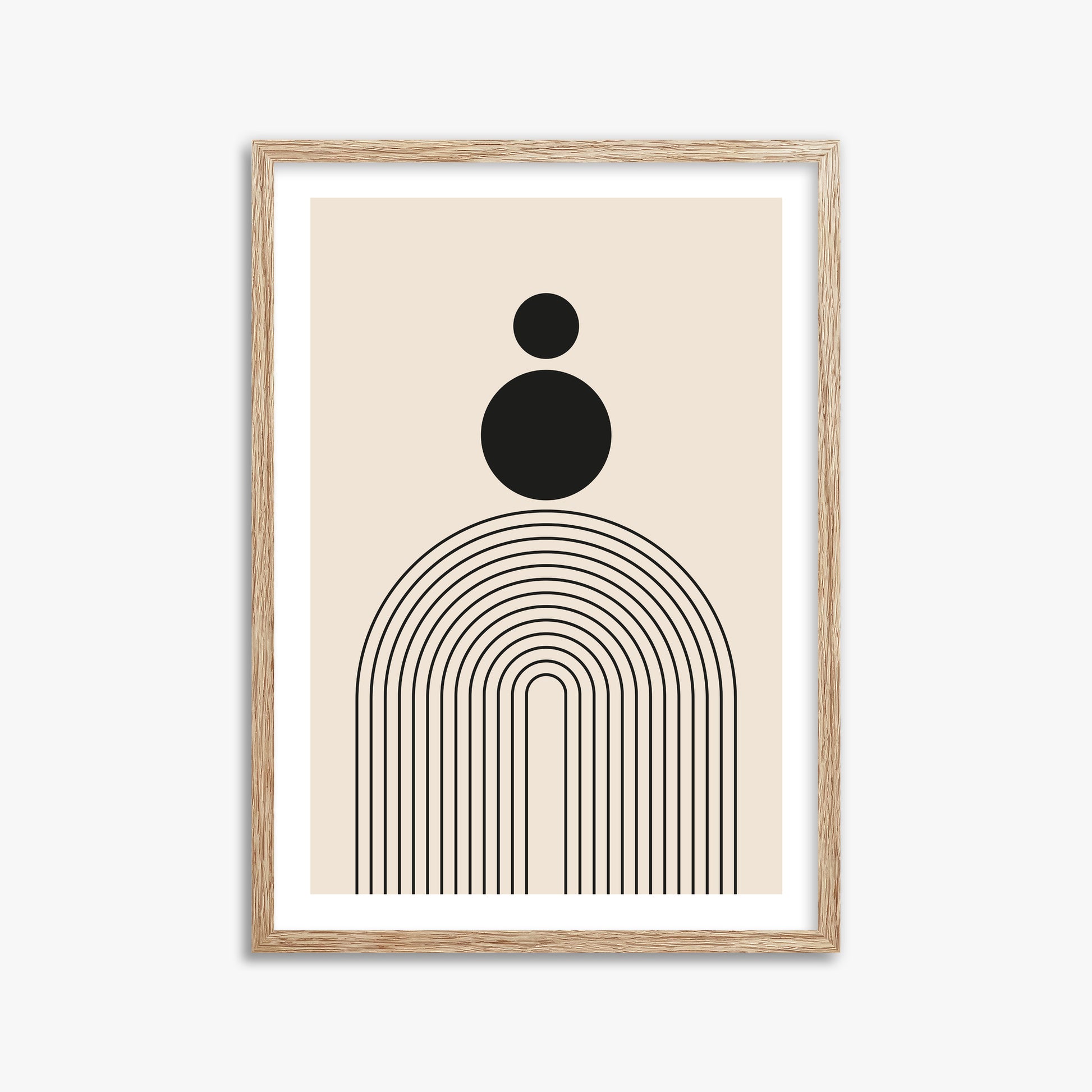 Harmony Balance, 50x70cm Framed Art Reproduction With Raw Oak Frame