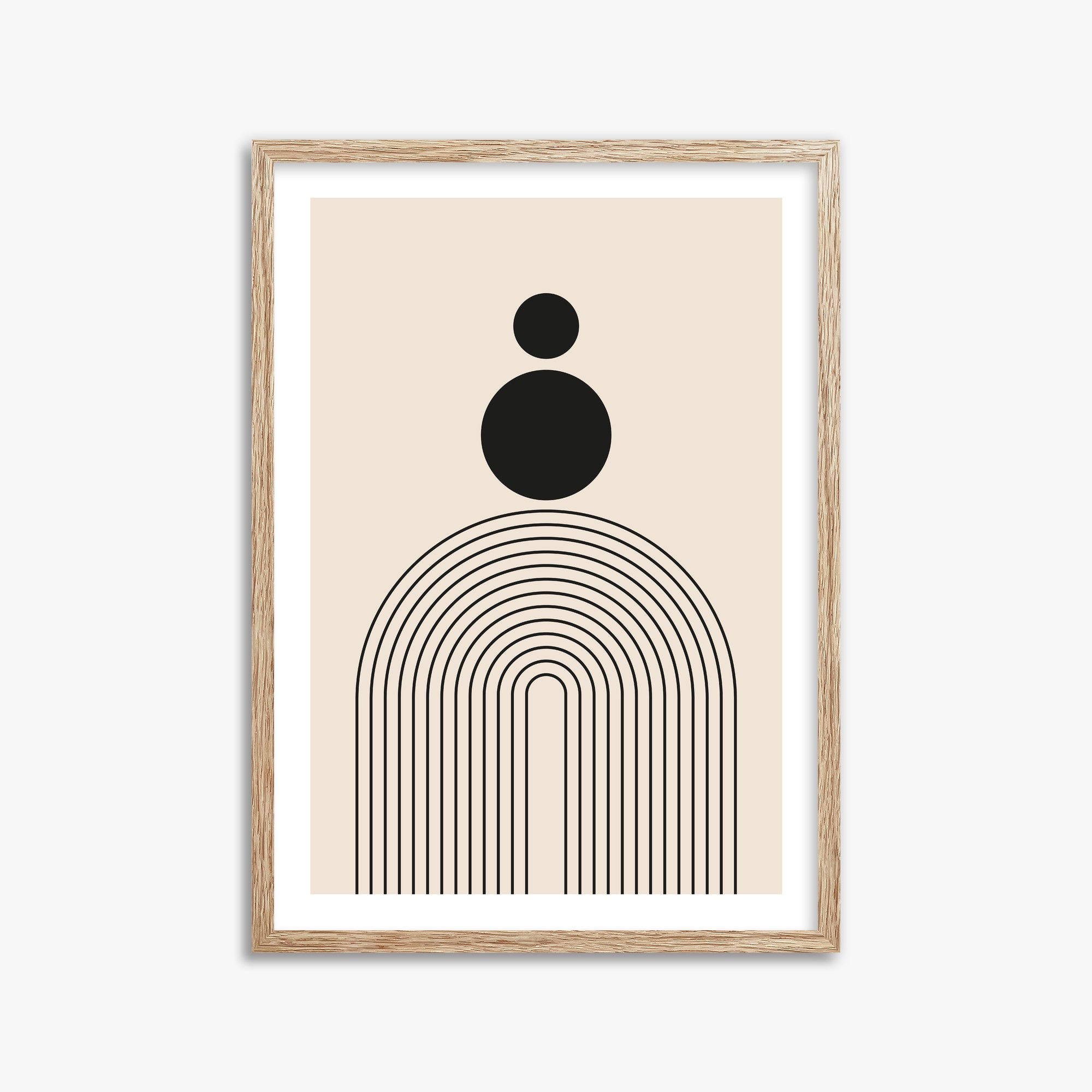 Harmony Balance, 50x70cm Framed Art Reproduction With Raw Oak Frame