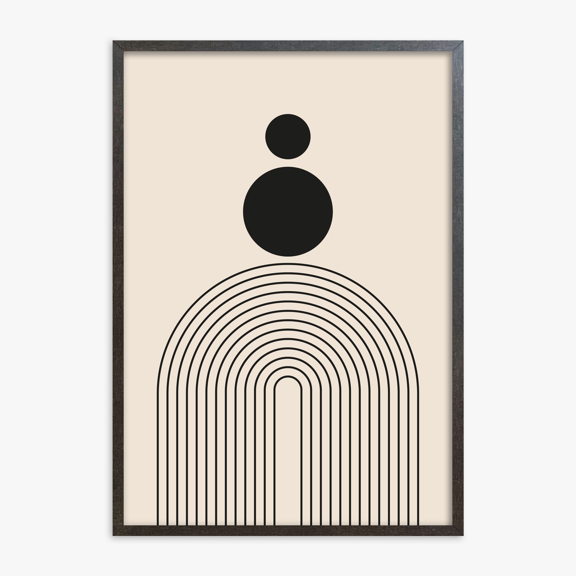 Harmony Balance, 70x100cm Framed Art Reproduction With Espresso Frame