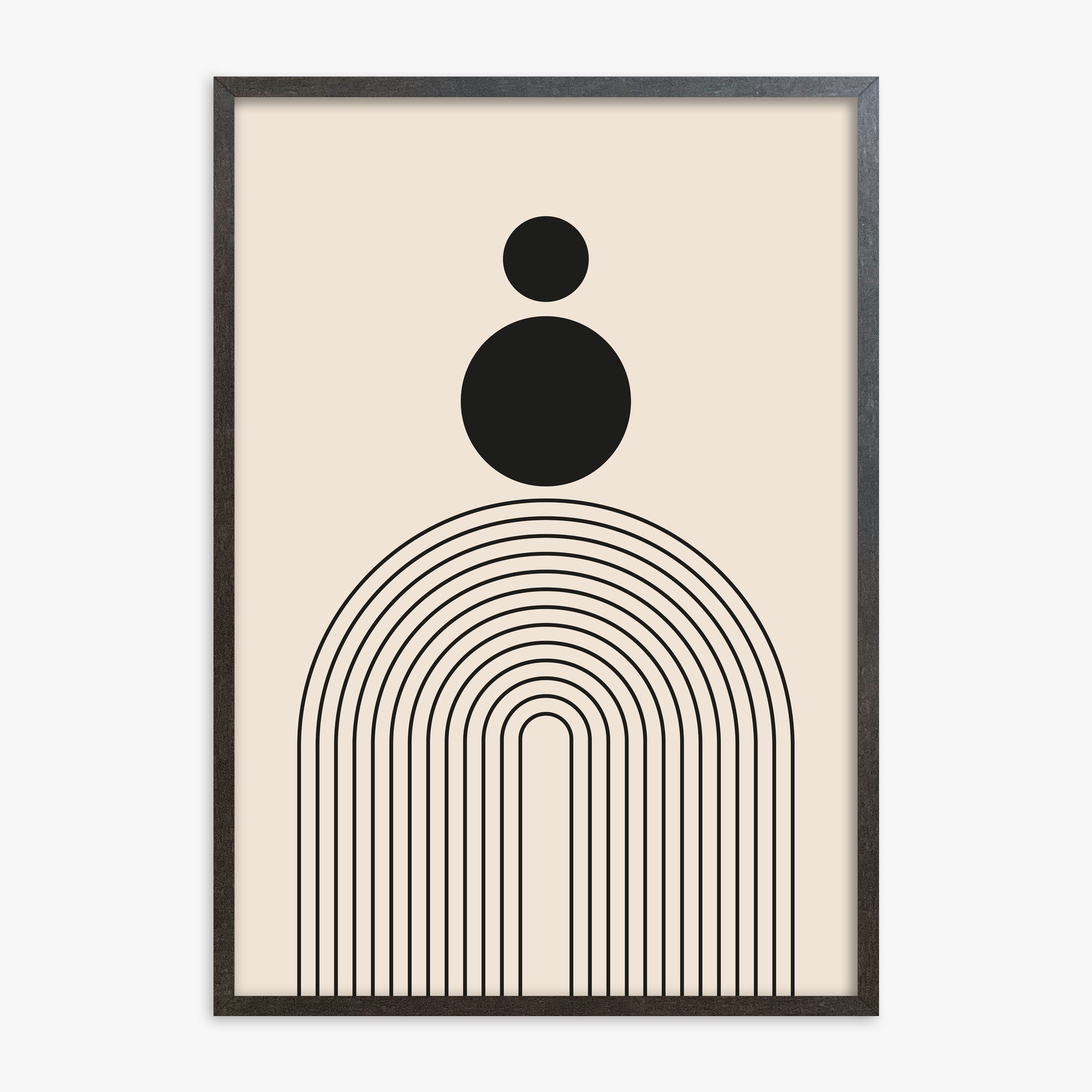 Harmony Balance, 70x100cm Framed Art Reproduction With Espresso Frame