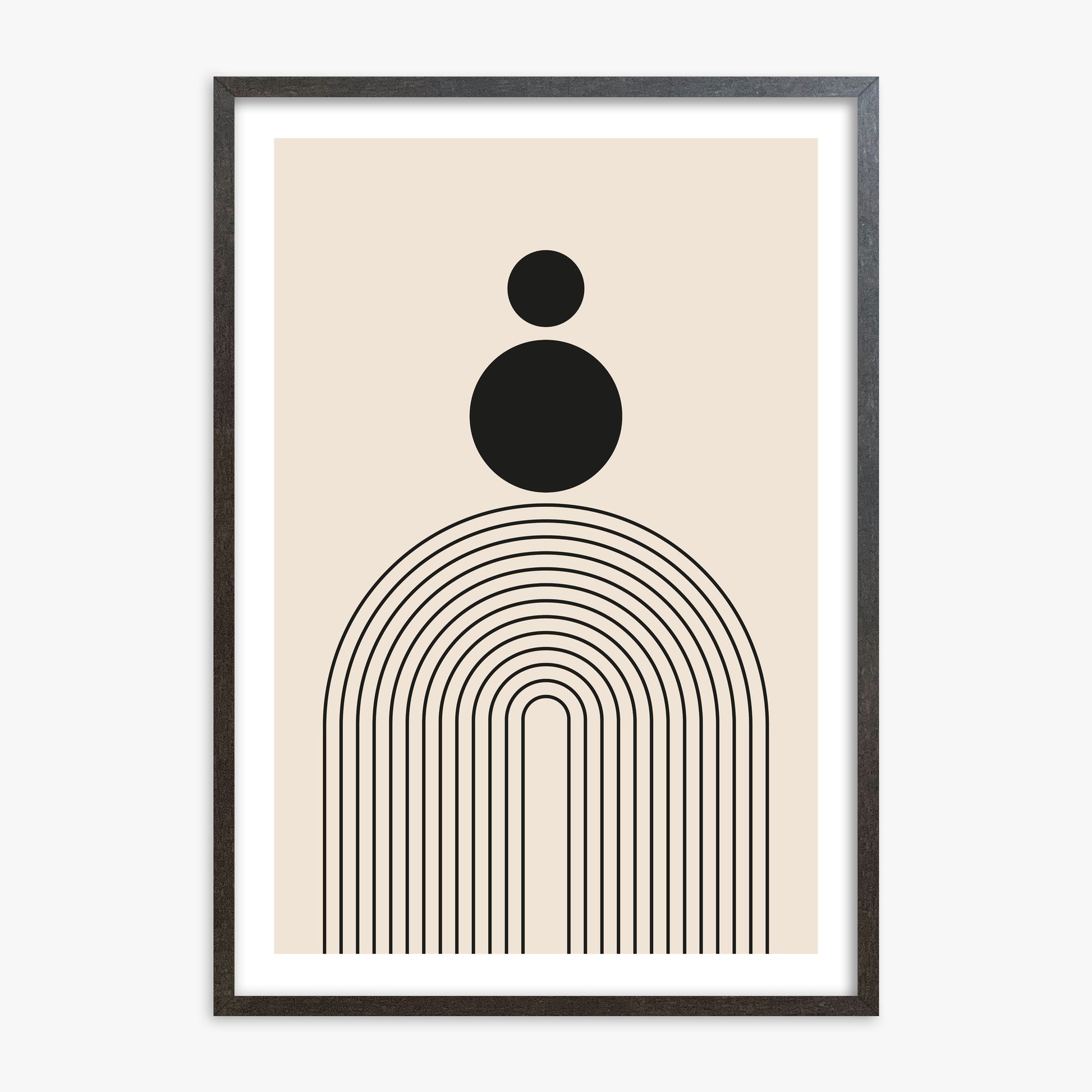 Harmony Balance, 70x100cm Framed Art Reproduction With Espresso Frame