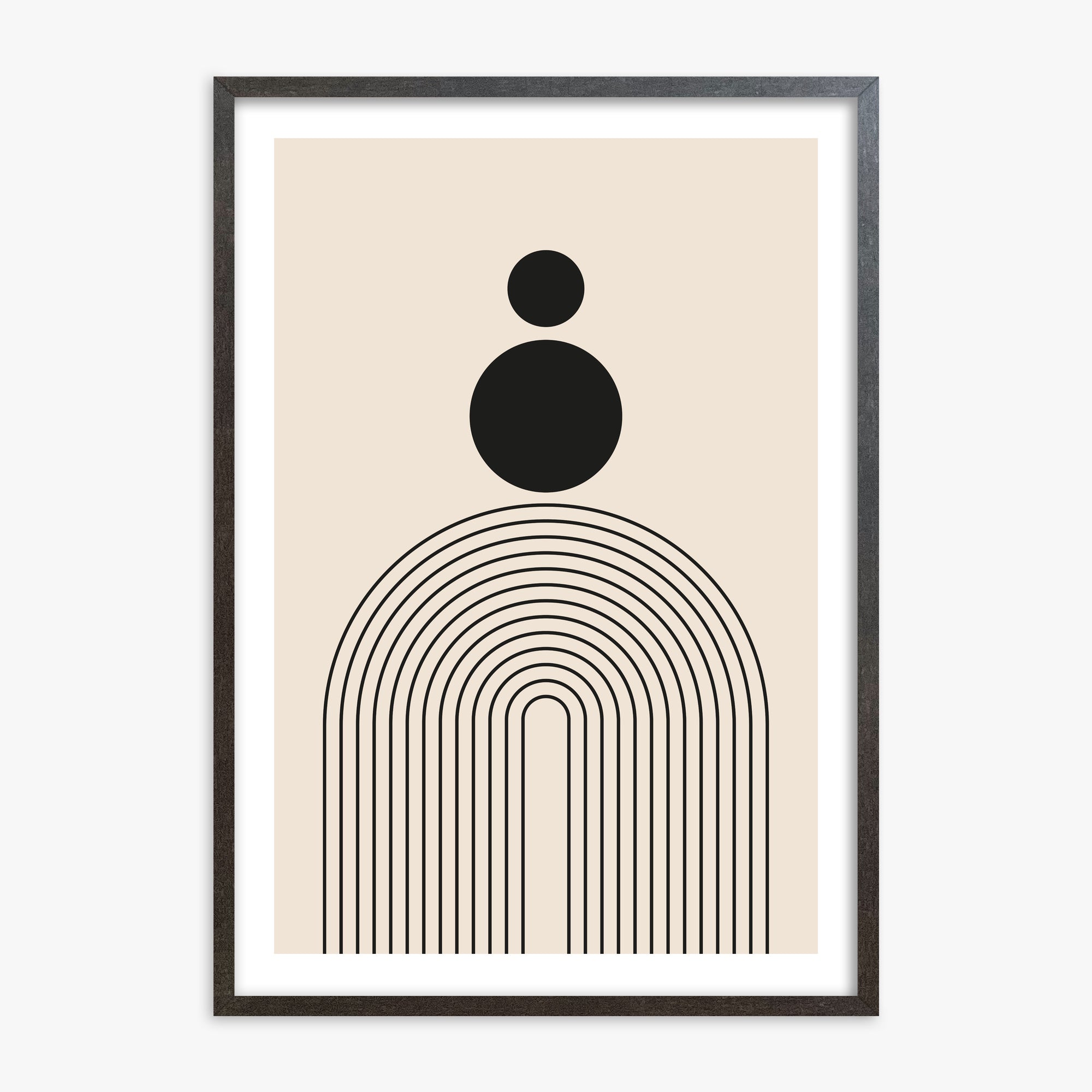 Harmony Balance, 70x100cm Framed Art Reproduction With Espresso Frame