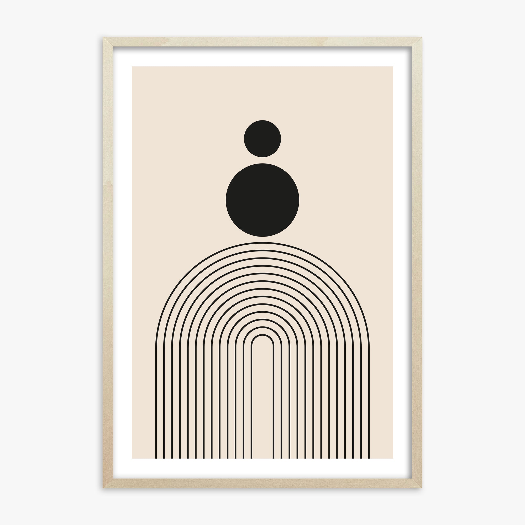 Harmony Balance, 70x100cm Framed Art Reproduction With Lime Wood Frame