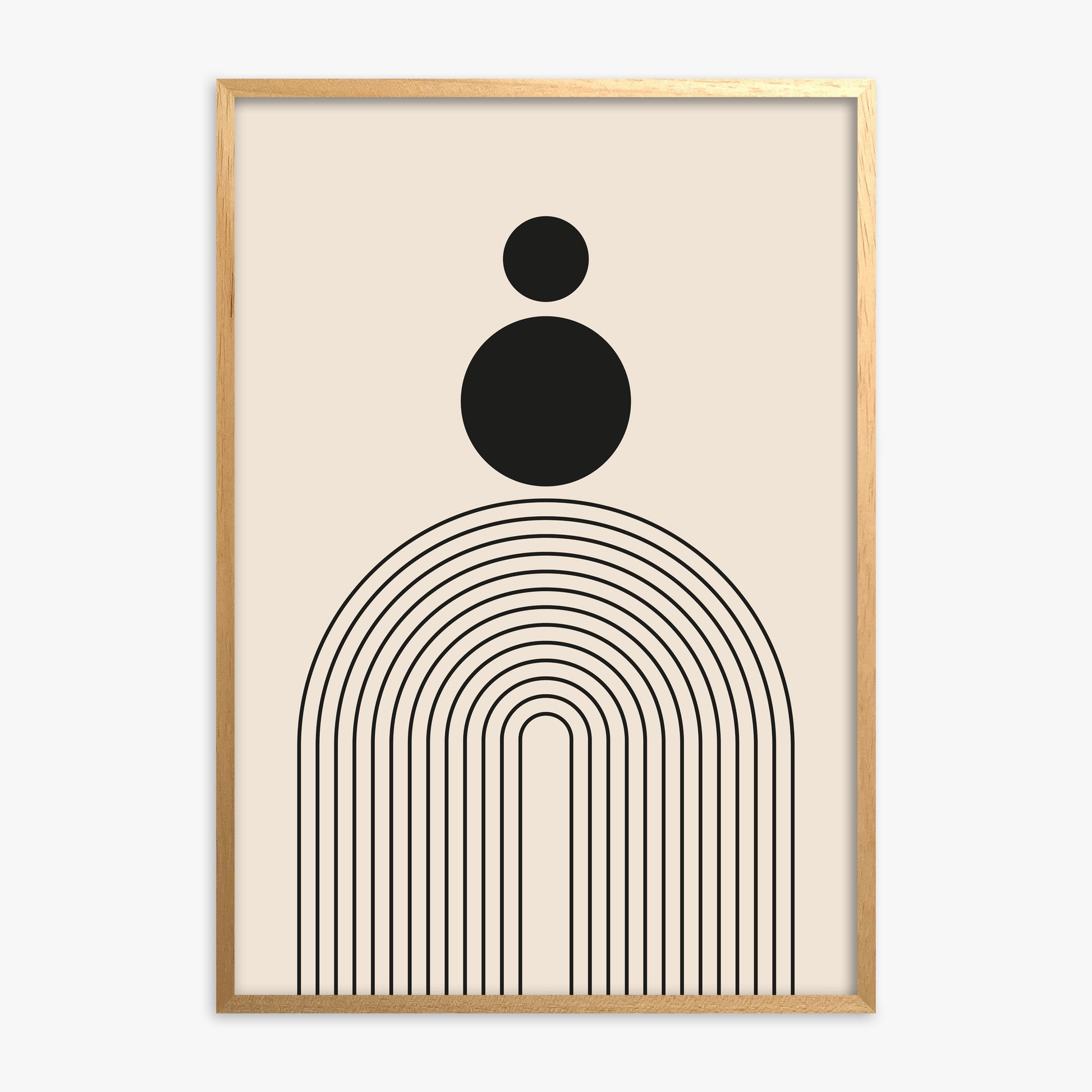 Harmony Balance, Oak Framed Poster With Oak Frame