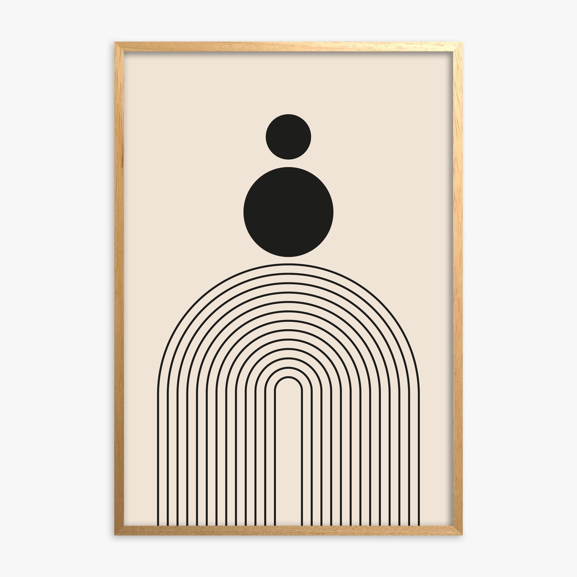 Harmony Balance, Oak Framed Poster With Oak Frame