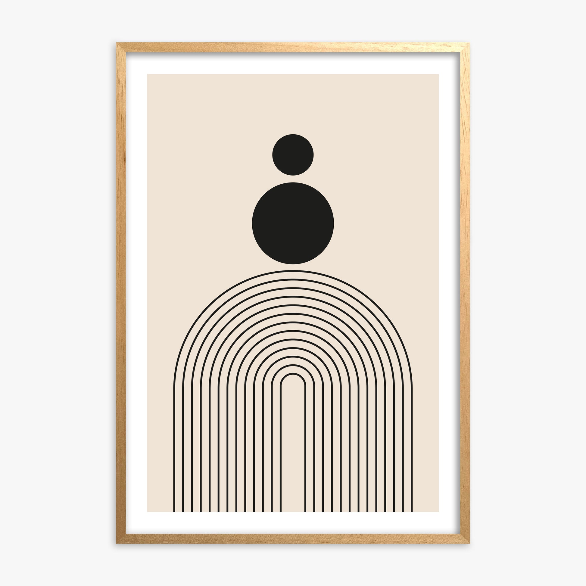 Harmony Balance, Oak Framed Poster With Oak Frame