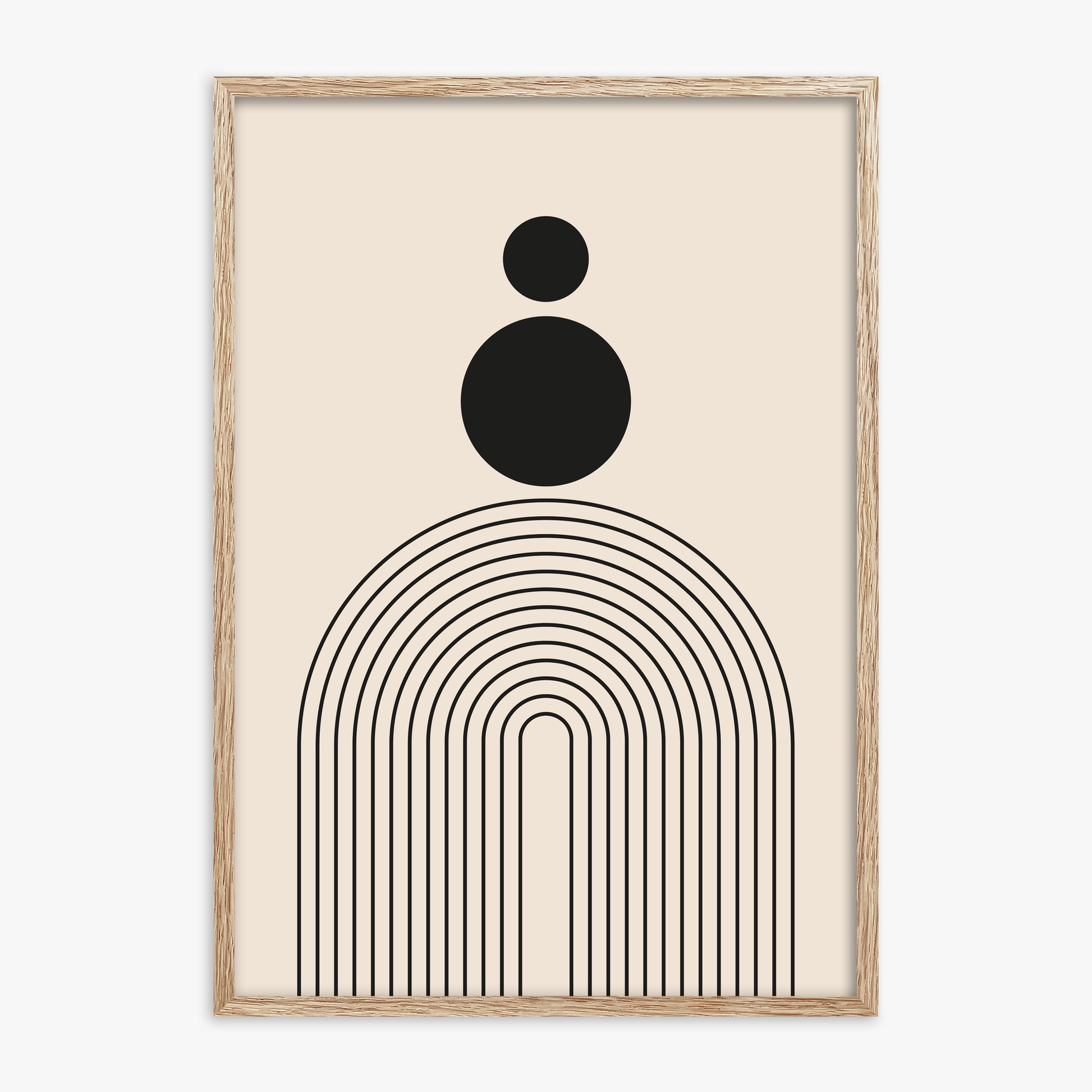 Harmony Balance, 70x100cm Framed Art Reproduction With Raw Oak Frame