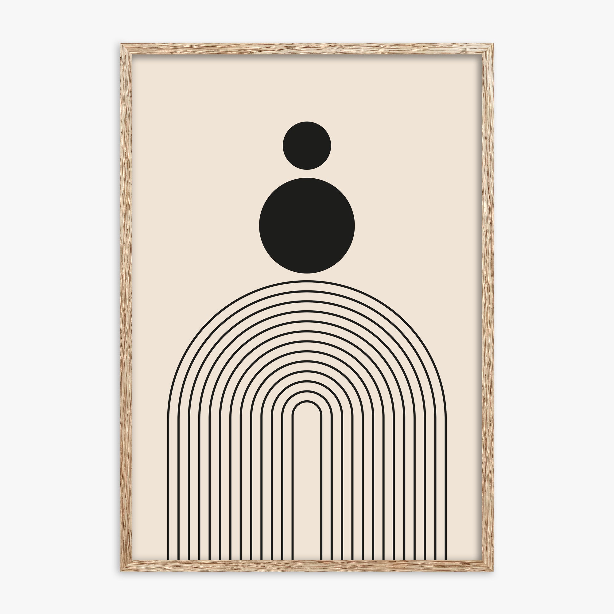 Harmony Balance, 70x100cm Framed Art Reproduction With Raw Oak Frame