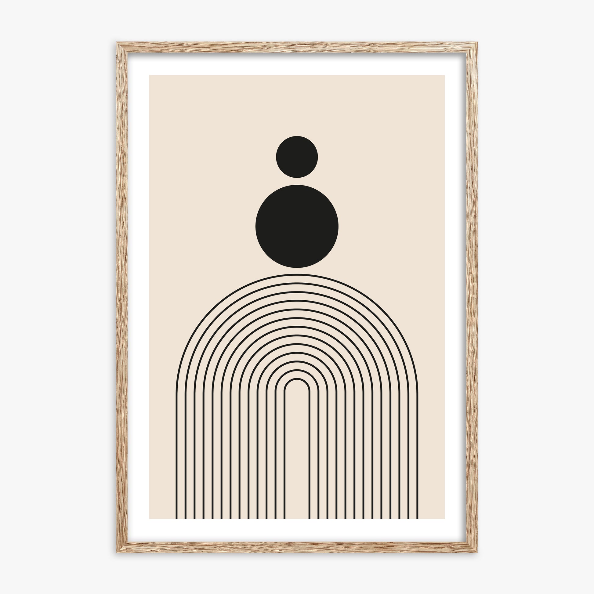 Harmony Balance, 70x100cm Framed Art Reproduction With Raw Oak Frame