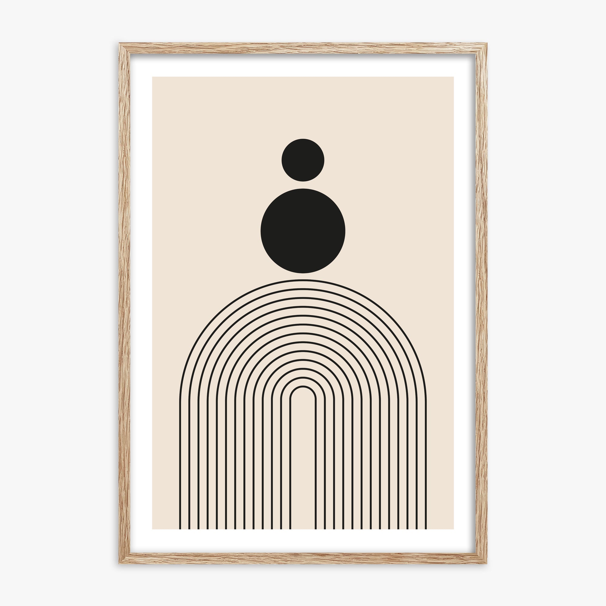 Harmony Balance, 70x100cm Framed Art Reproduction With Raw Oak Frame