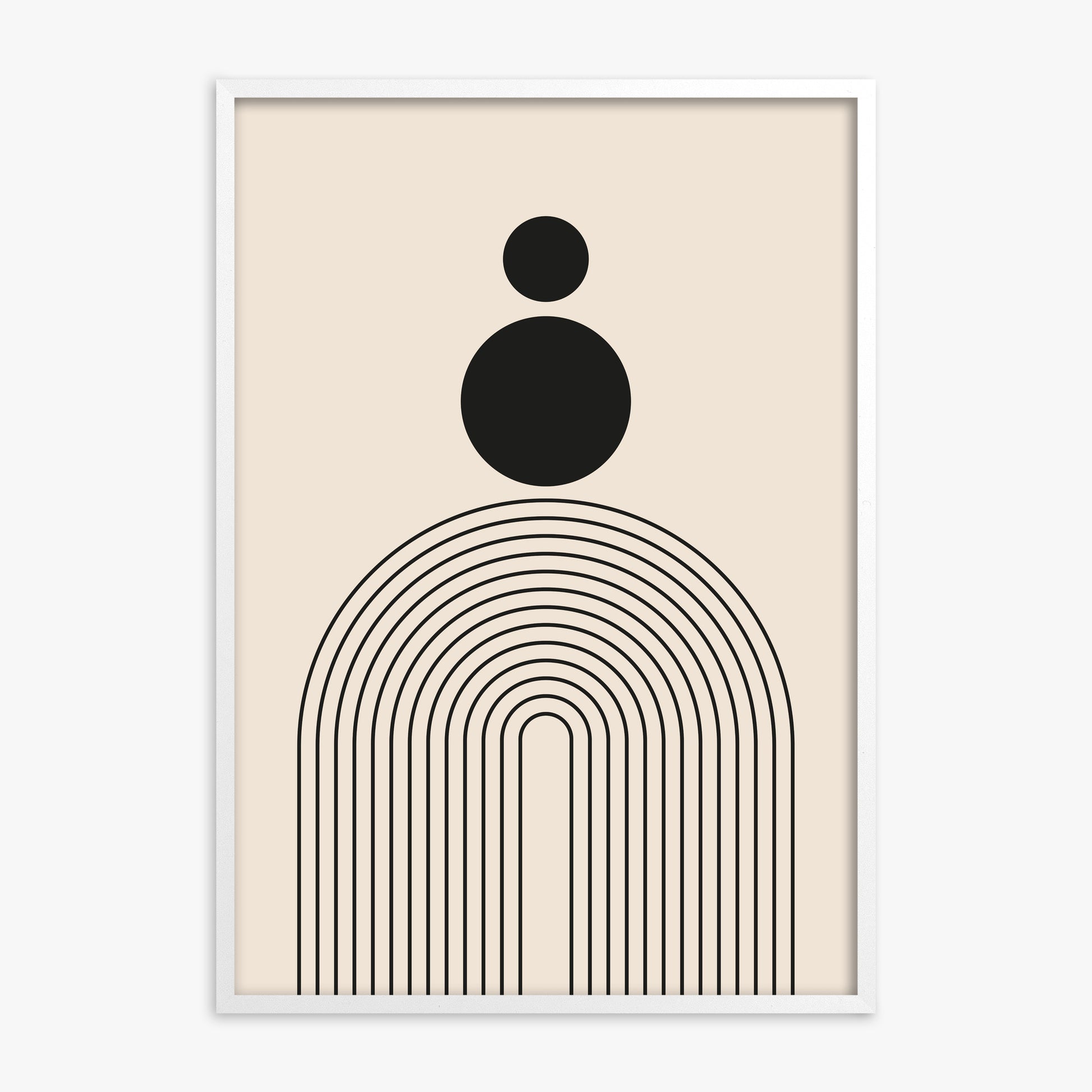 Harmony Balance, White Framed Poster With White Frame