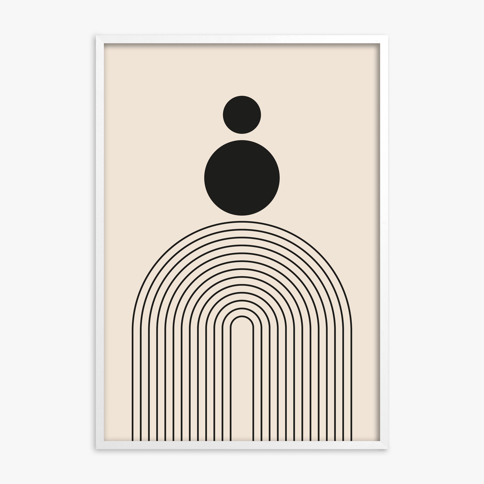 Harmony Balance, White Framed Poster With White Frame