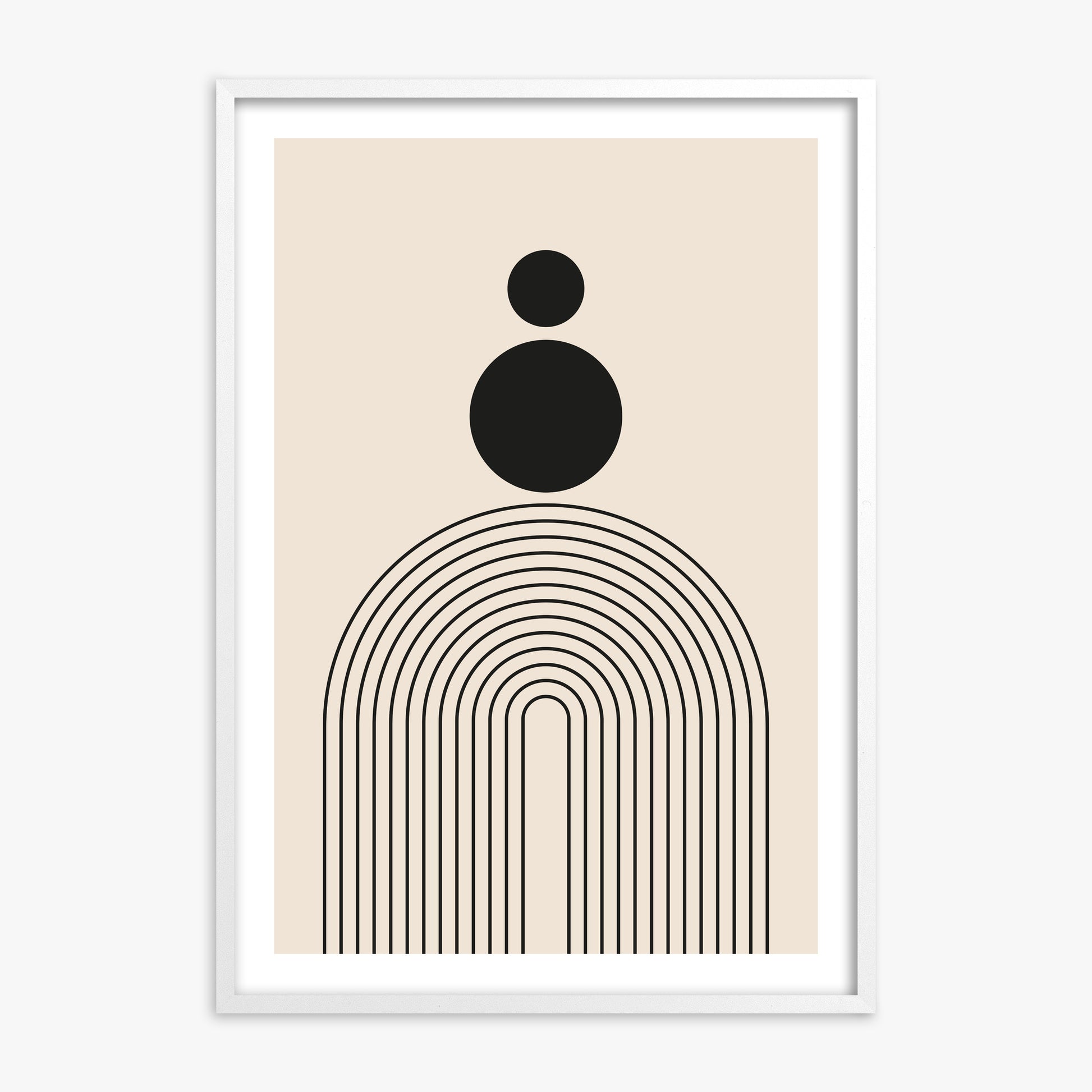 Harmony Balance, White Framed Poster With White Frame