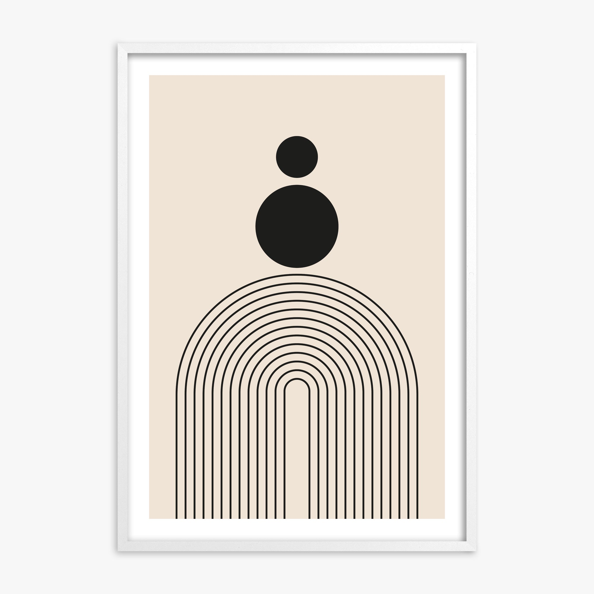 Harmony Balance, White Framed Poster With White Frame