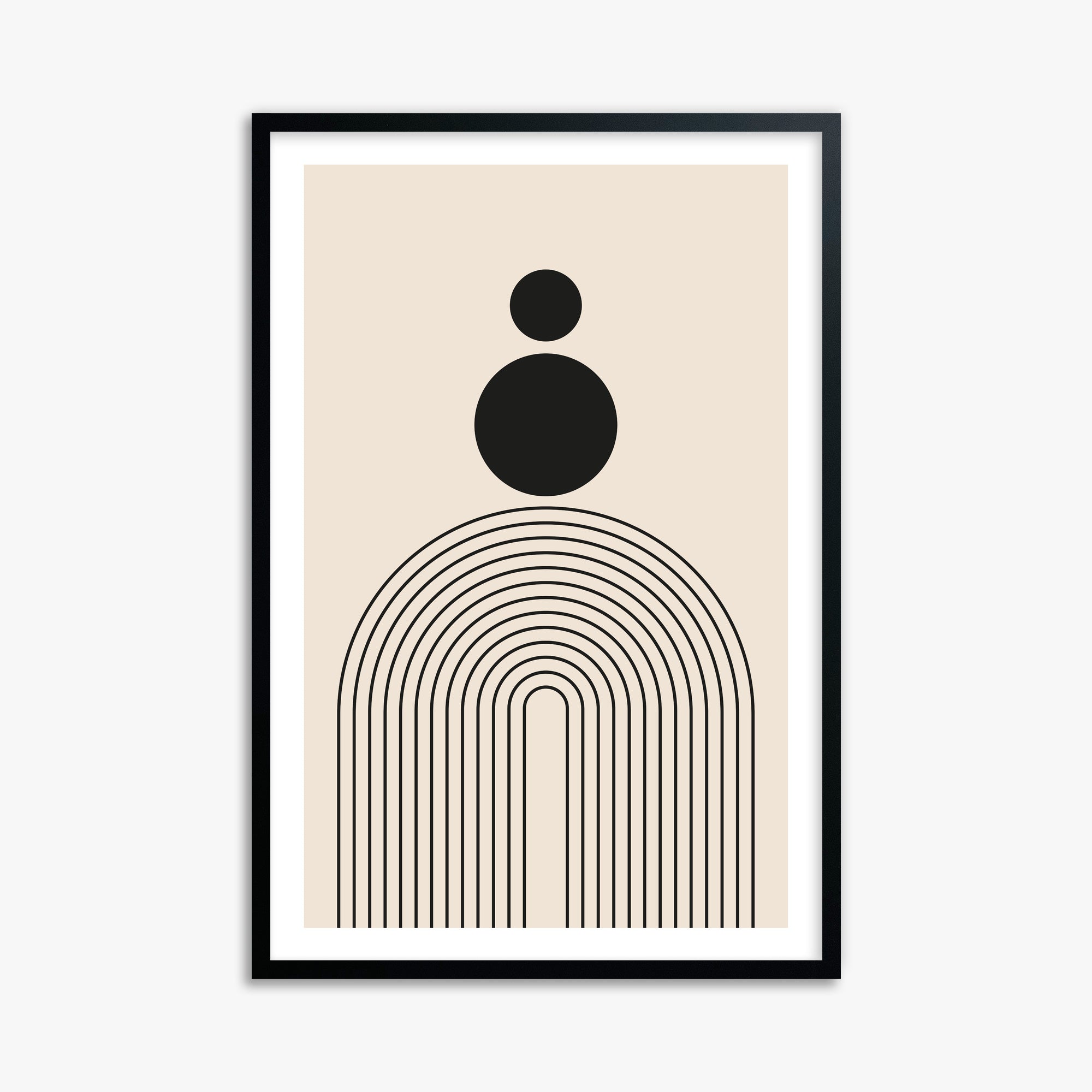 Harmony Balance, 61x91cm Black Framed Art Reproduction