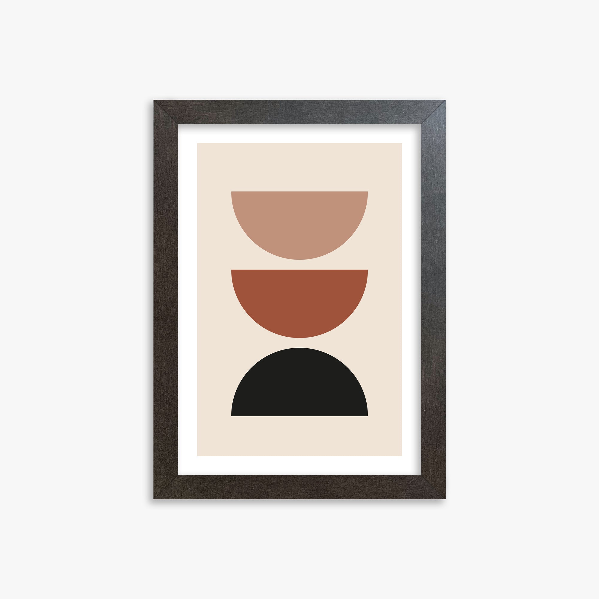 Earthy Balance, 21x30cm Framed Art Reproduction With Espresso Frame