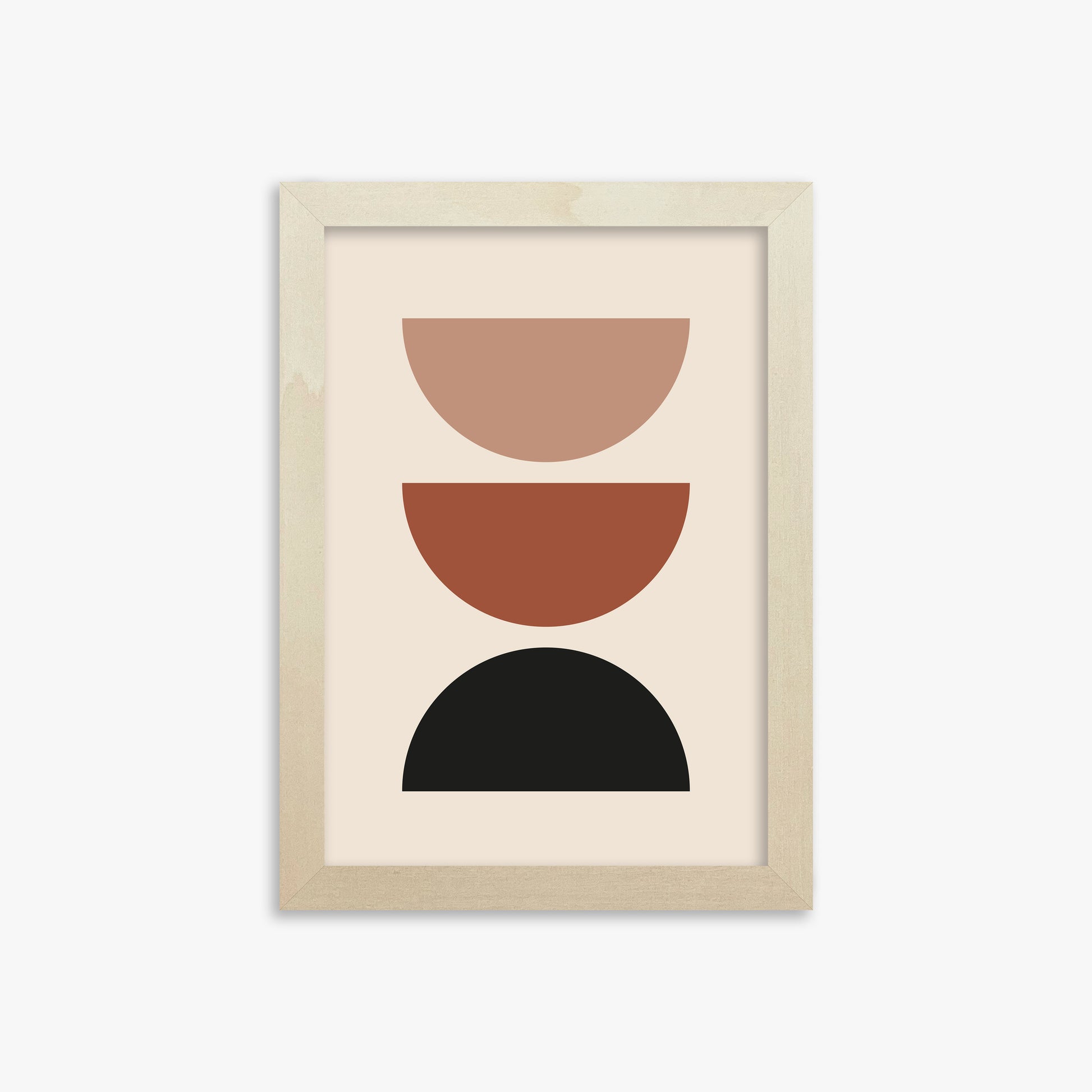 Earthy Balance, 21x30cm Framed Art Reproduction With Lime Wood Frame