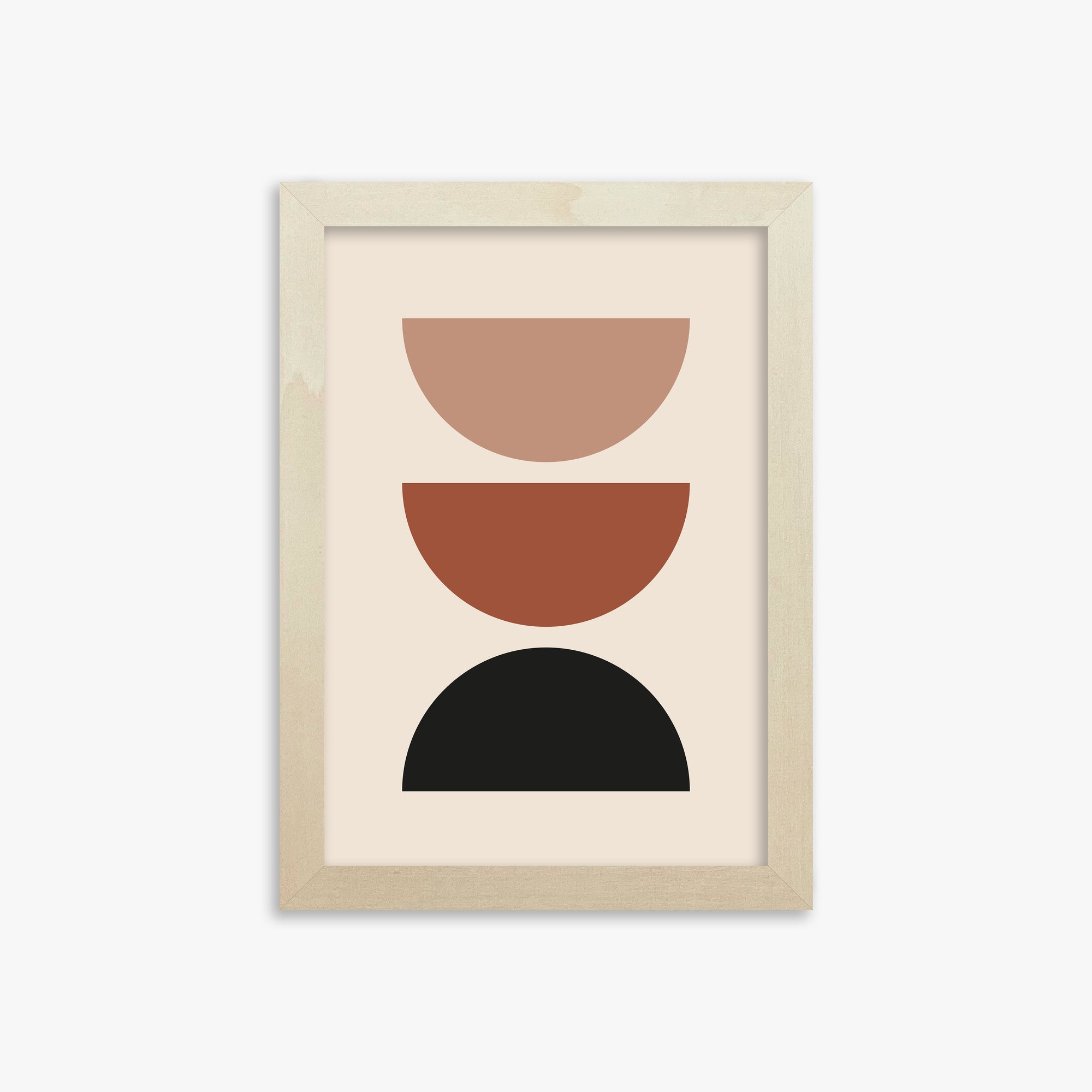 Earthy Balance, 21x30cm Framed Art Reproduction With Lime Wood Frame
