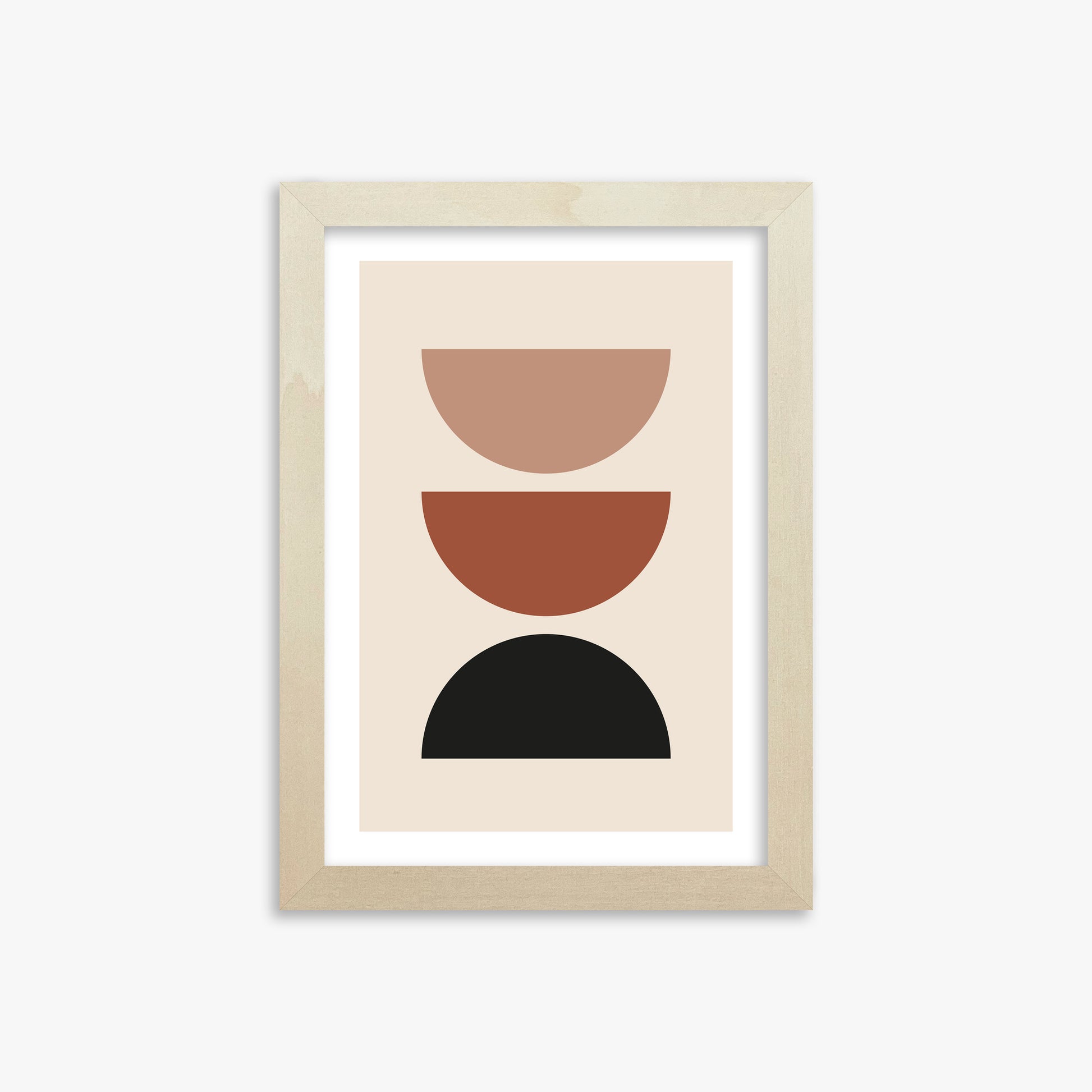 Earthy Balance, 21x30cm Framed Art Reproduction With Lime Wood Frame