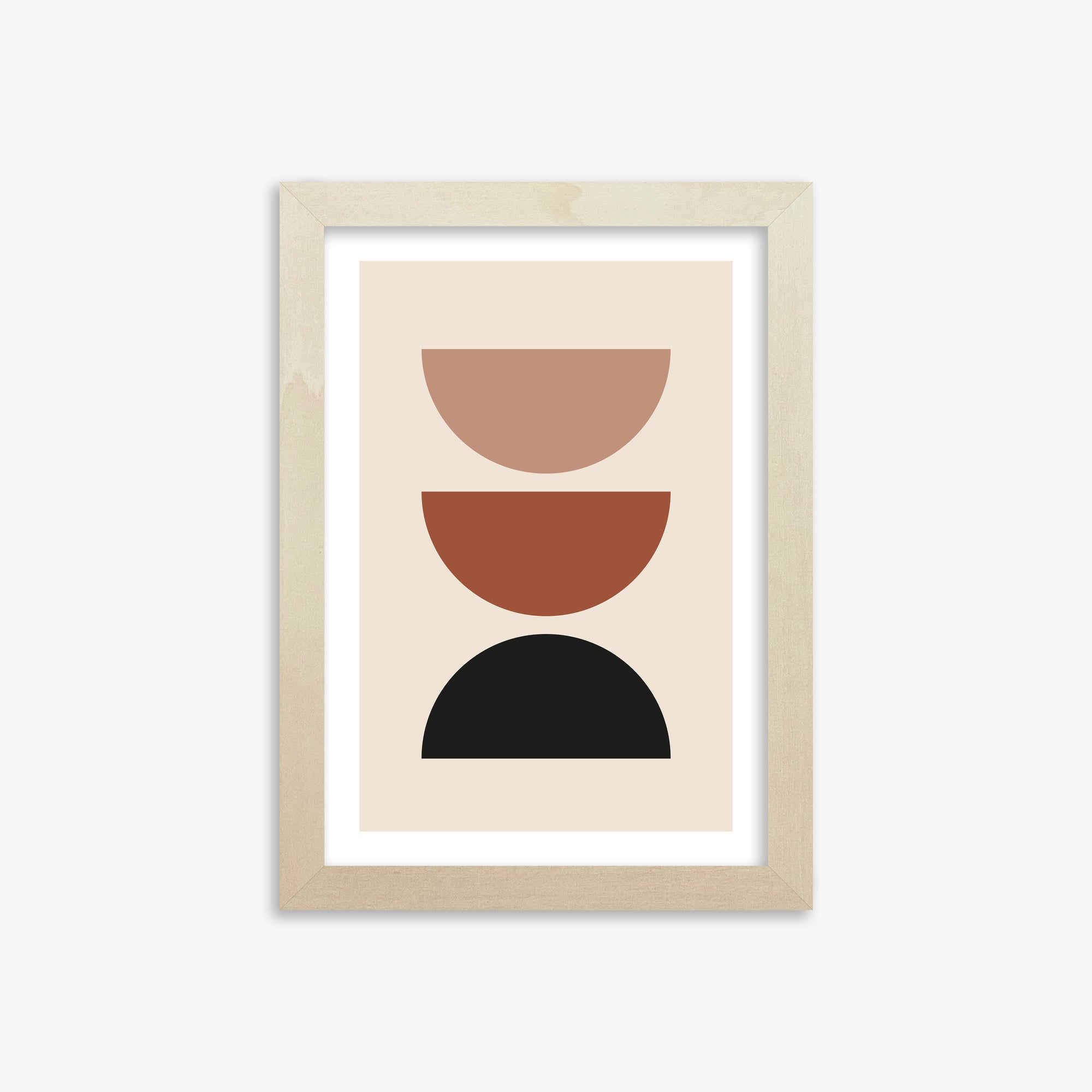 Earthy Balance, 21x30cm Framed Art Reproduction With Lime Wood Frame