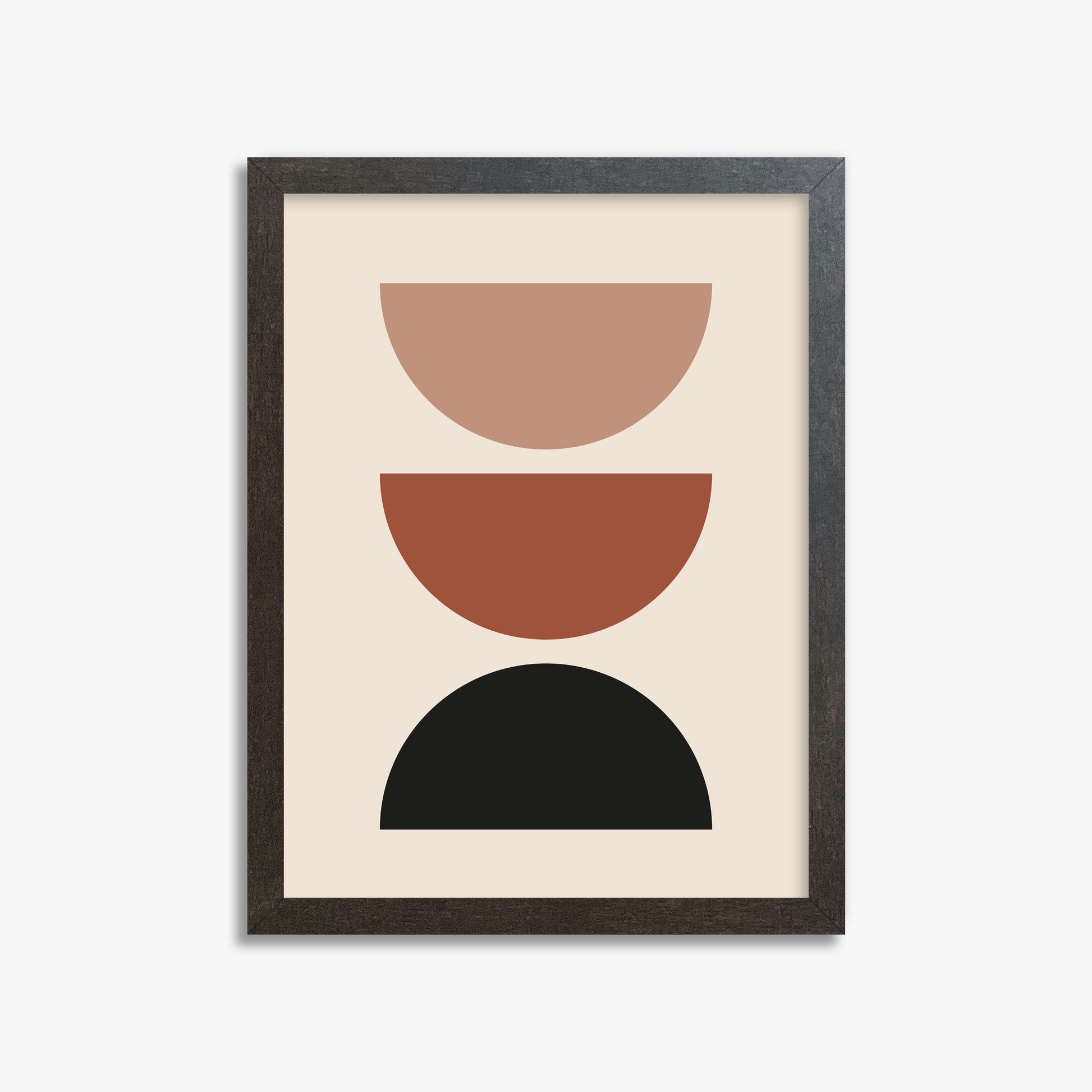 Earthy Balance, 30x40cm Framed Art Reproduction With Espresso Frame