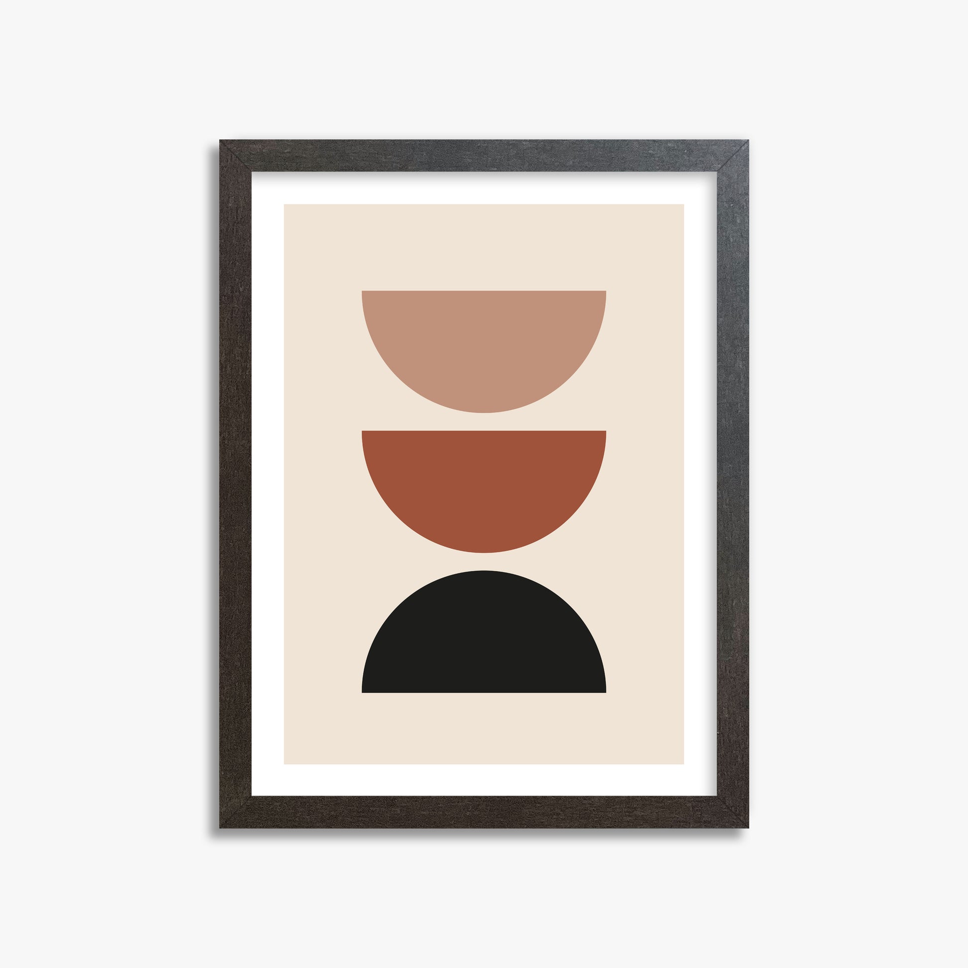 Earthy Balance, 30x40cm Framed Art Reproduction With Espresso Frame