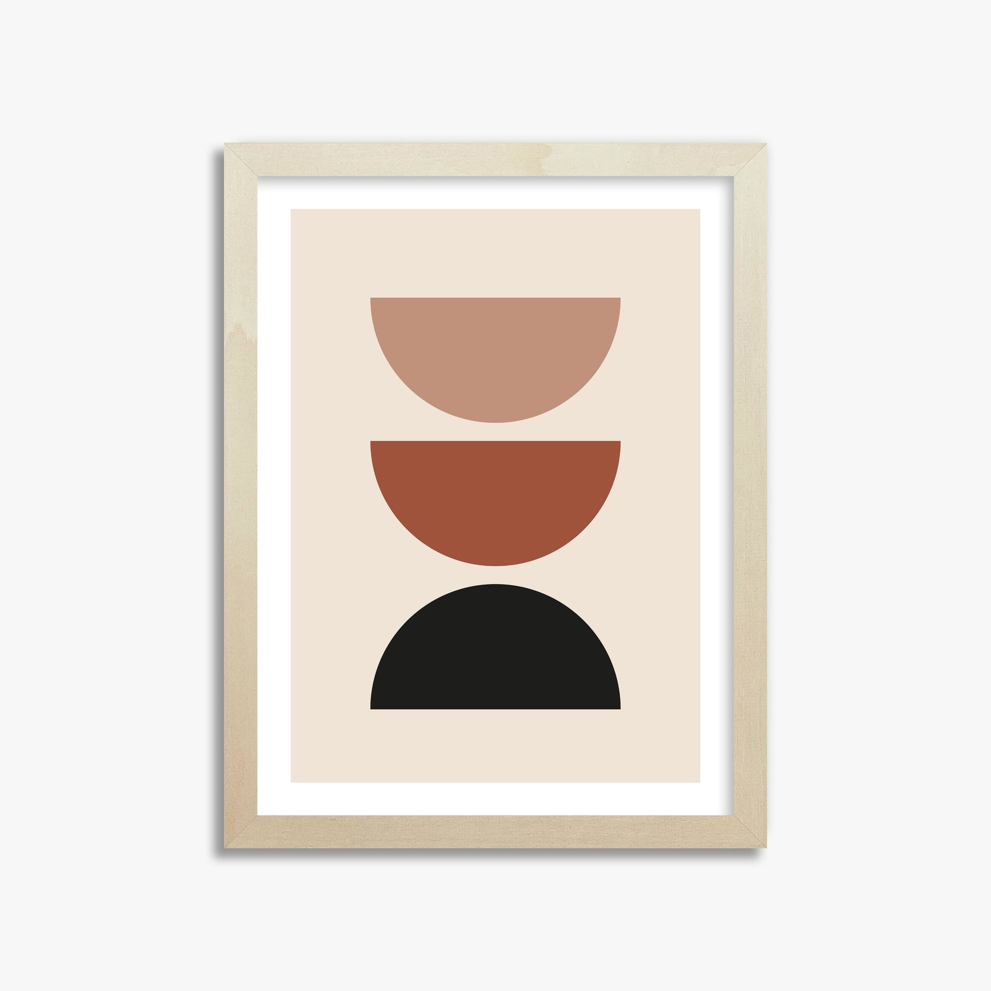Earthy Balance, 30x40cm Framed Art Reproduction With Lime Wood Frame